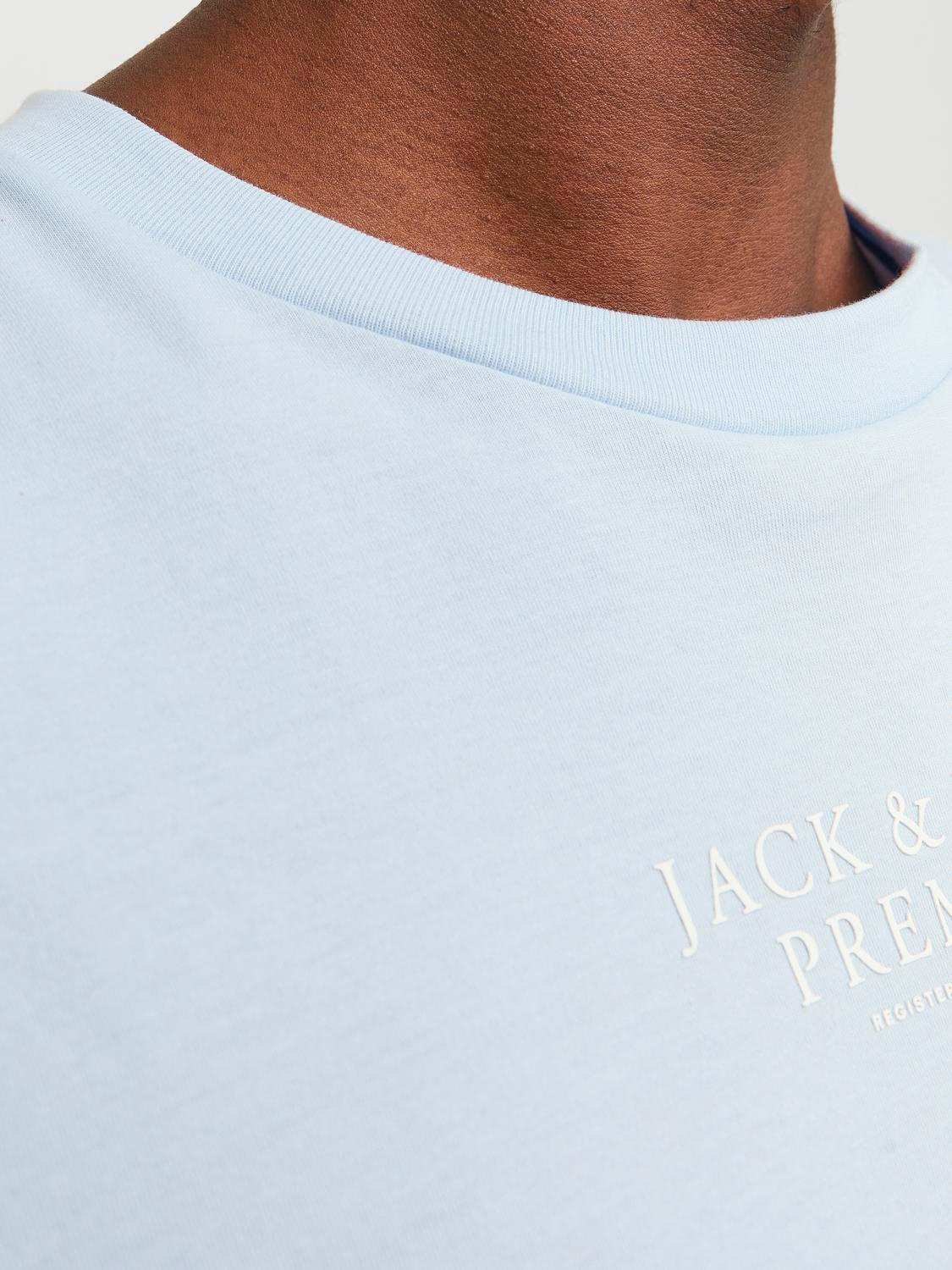 Jack & Jones Rundhalsshirt »JPRBLUARCHIE TEE CREW NECK« mit Logo Print