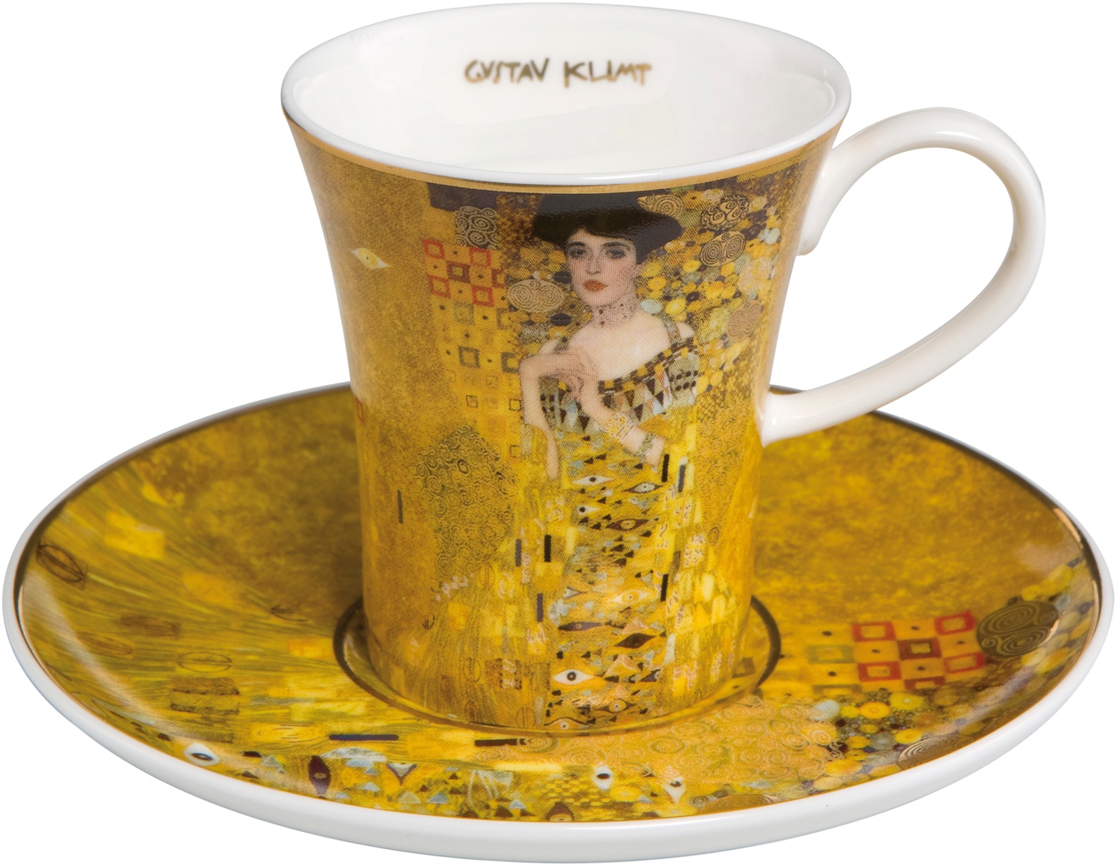 Espressotasse »Adele Bloch Bauer«, von Gustav Klimt, goldfarben