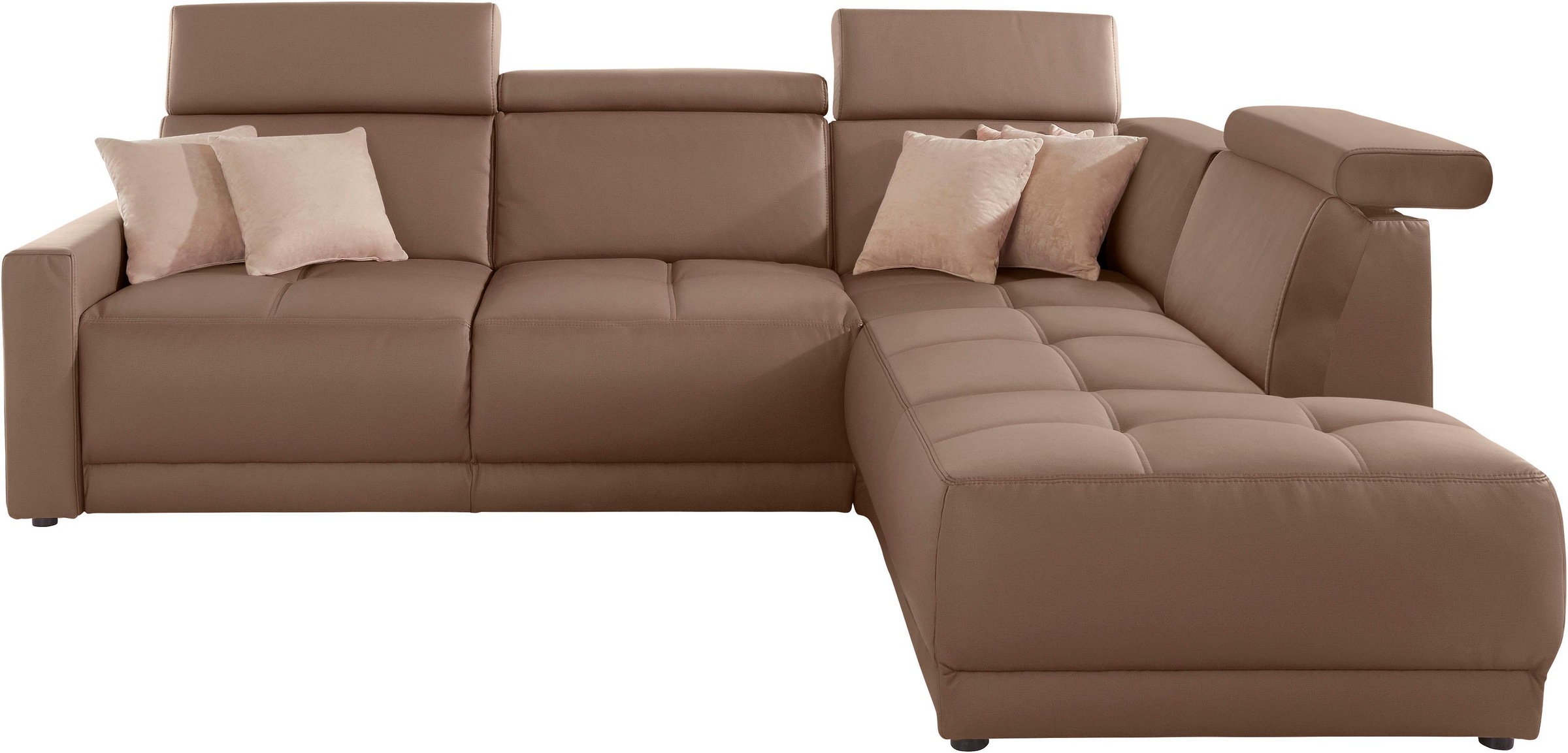 DOMO collection Ecksofa "Ava, moderne Sitzheftung mit toller Doppelnaht, ko günstig online kaufen