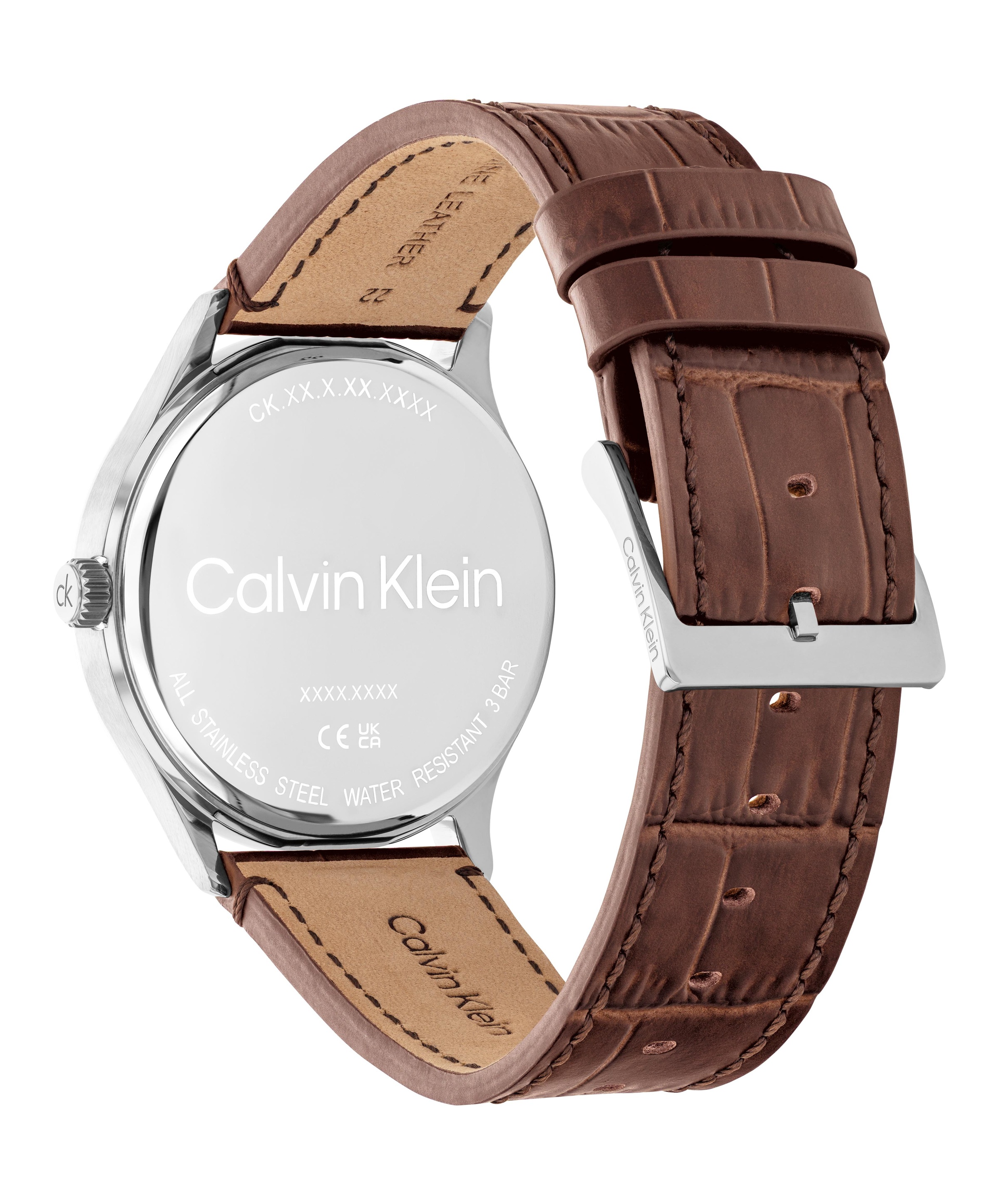 Calvin Klein Quarzuhr »CK TAILORED« Armbanduhr, Herrenuhr, Lederarmband, analog