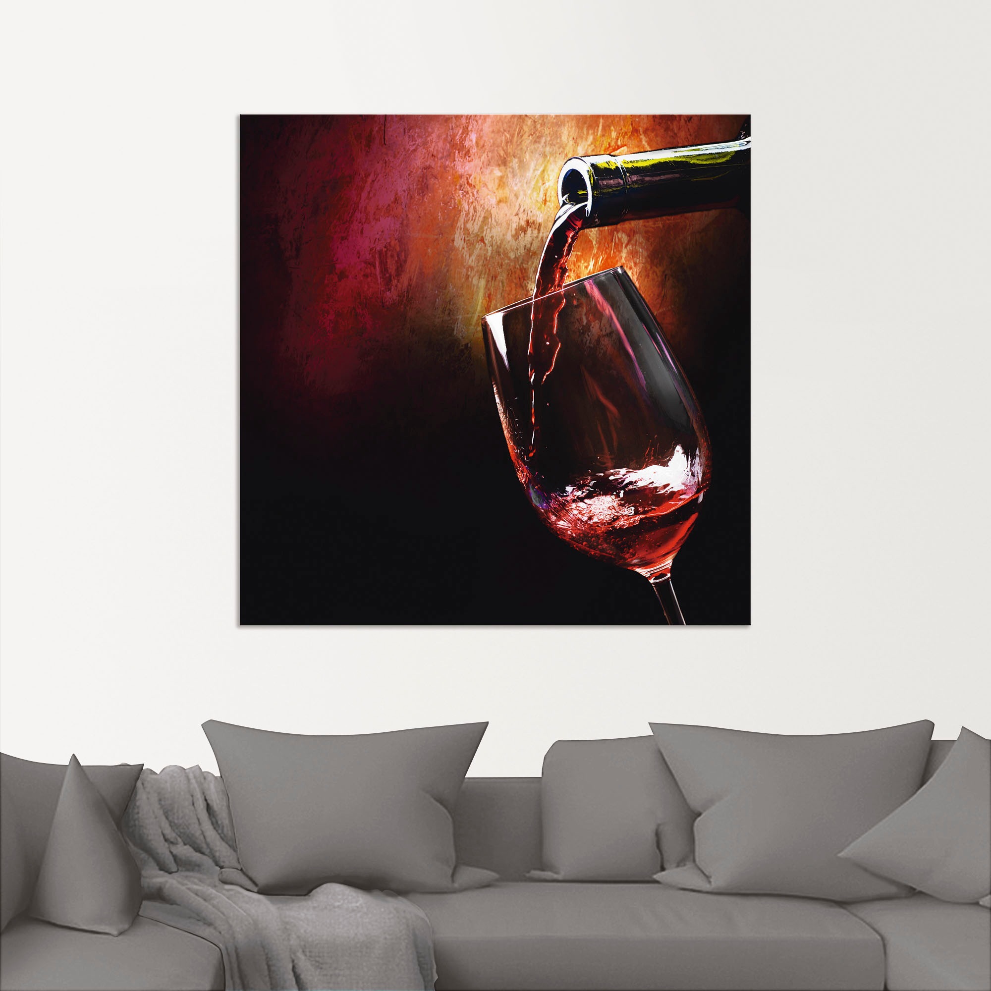 | St.), Poster oder versch. Leinwandbild, Rotwein«, Wandbild als BAUR Artland - Größen (1 »Wein kaufen Alubild, in Wandaufkleber Getränke,