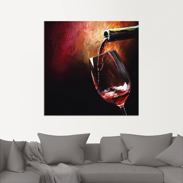 Artland Wandbild »Wein - Rotwein«, Getränke, (1 St.), als Alubild,  Leinwandbild, Wandaufkleber oder Poster in versch. Größen kaufen | BAUR
