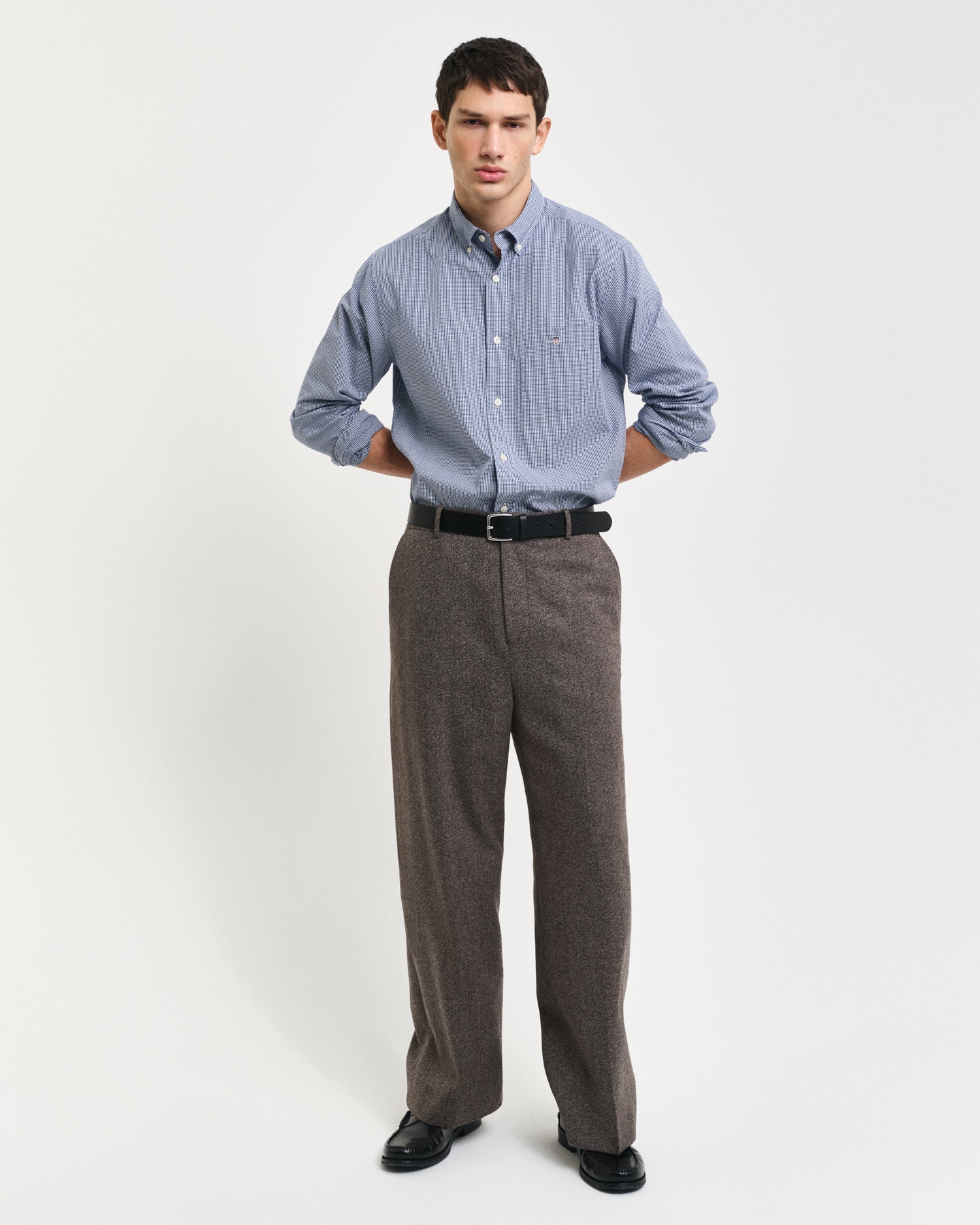 Gant Langarmhemd »REG POPLIN MICRO GINGHAM SHIRT«, Regular Fit Popeline Hemd mit Vichy-Minikaro