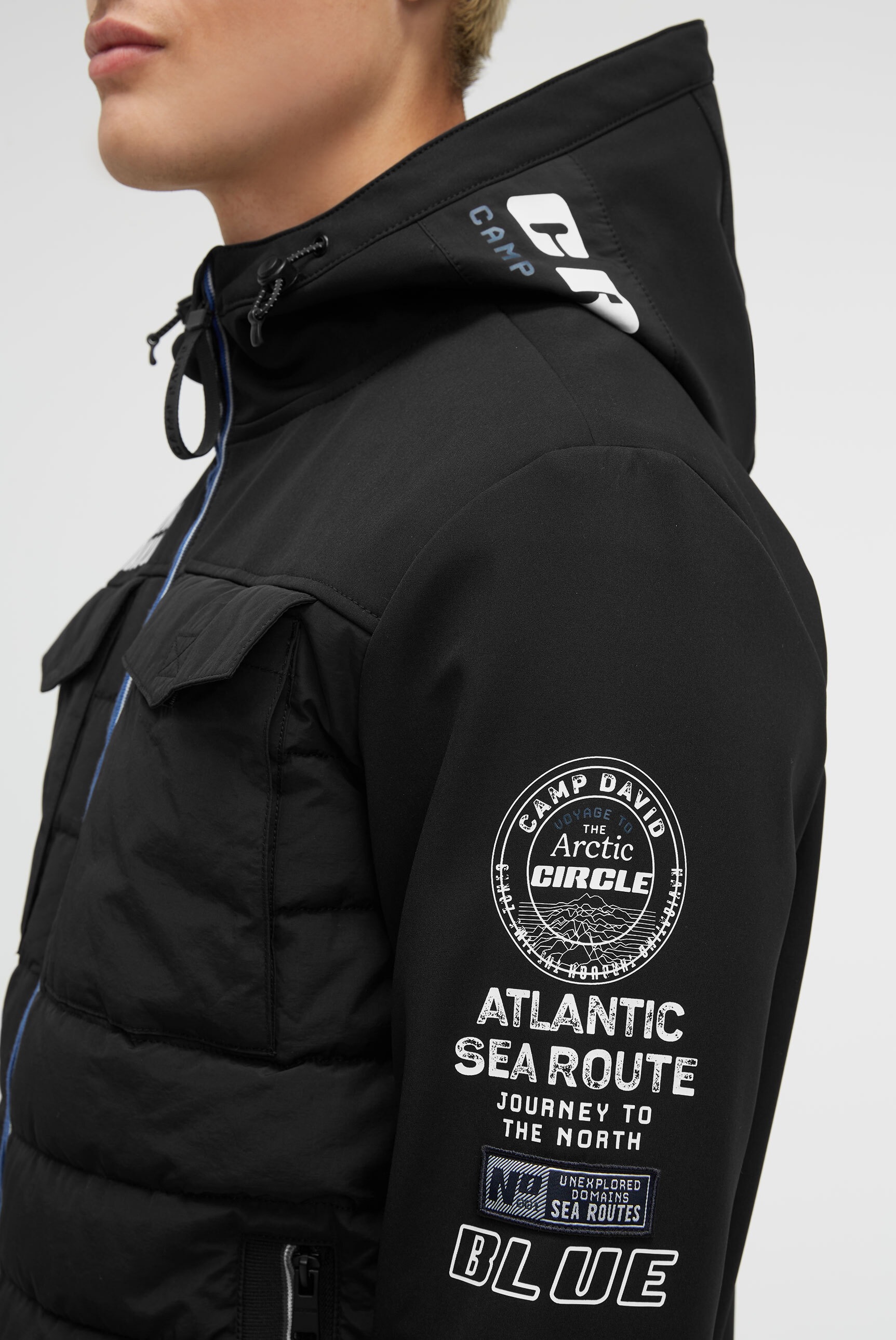 CAMP DAVID Winterjacke, mit Kapuze, mit Brusttaschen