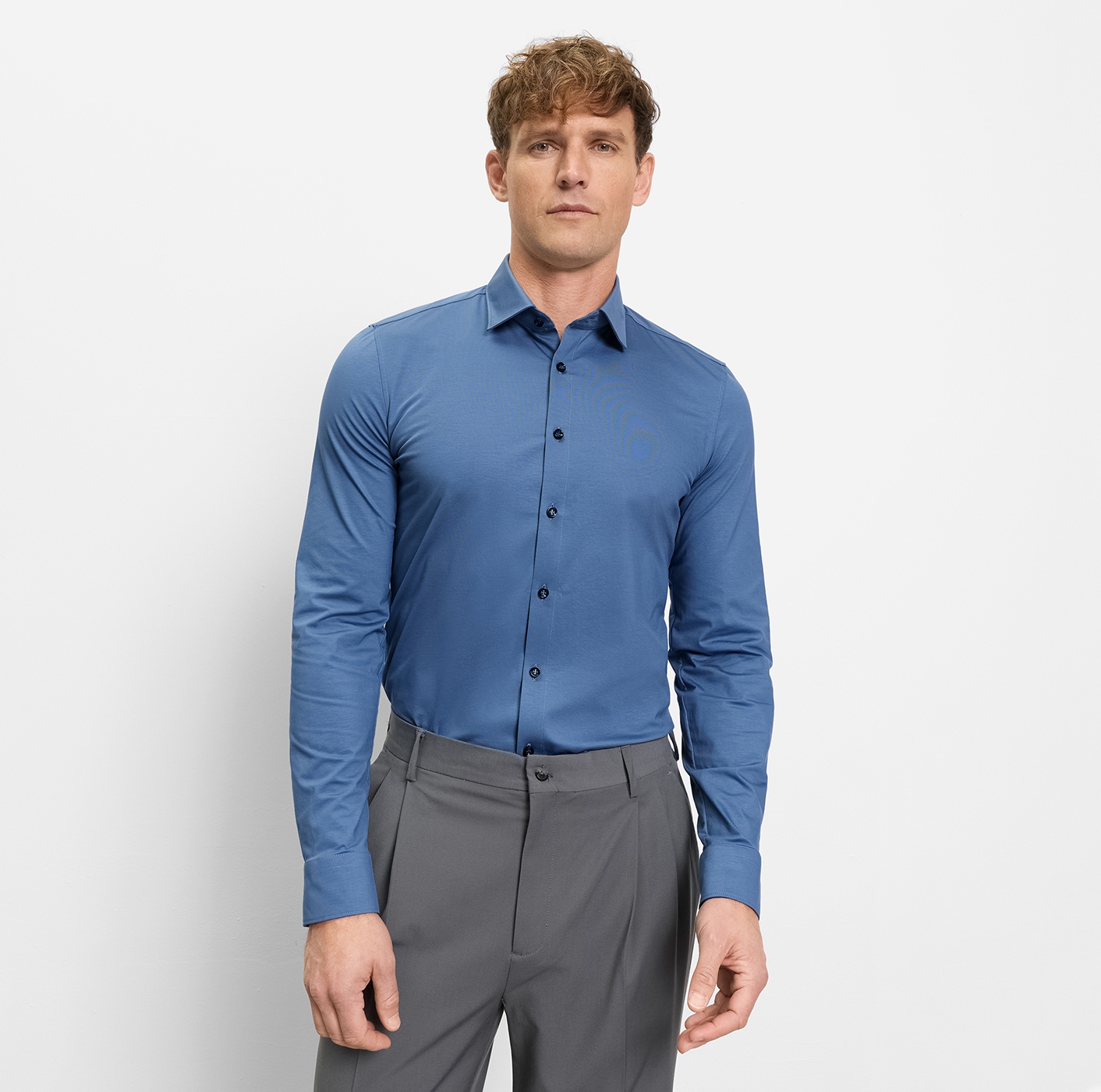 OLYMP Businesshemd »No. Six 24/Seven super slim« in  bequemer Jersey-Qualität