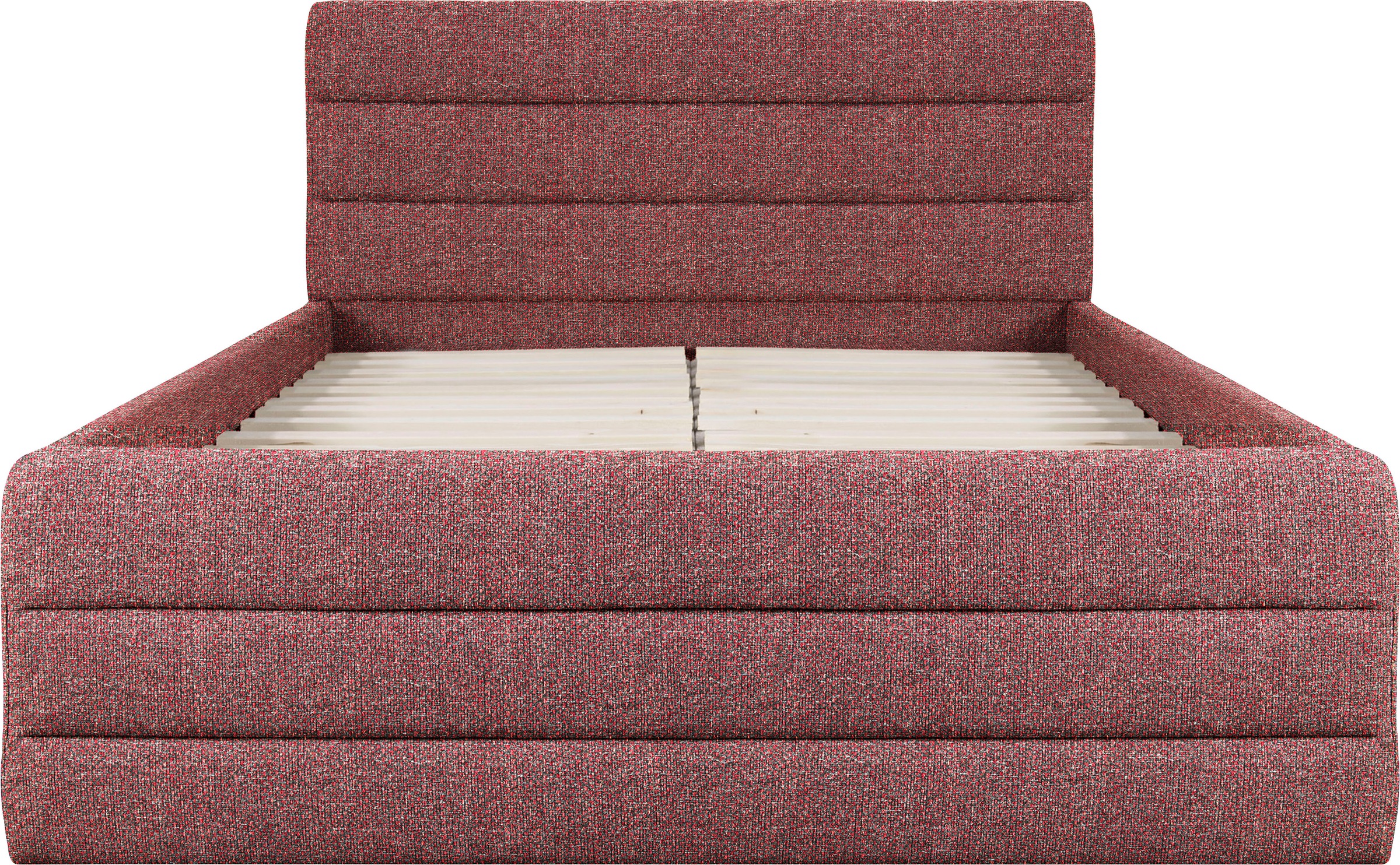OTTO products Polsterbett »Merrit«, Quernaht im Kopf- und Fußteil, in 5 Breiten, auch in 220 cm Länge