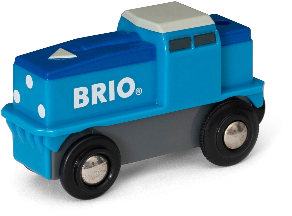 BRIO® Spielzeug-Lokomotive »BRIO® WORLD, Blaue Batterie-Frachtlok«