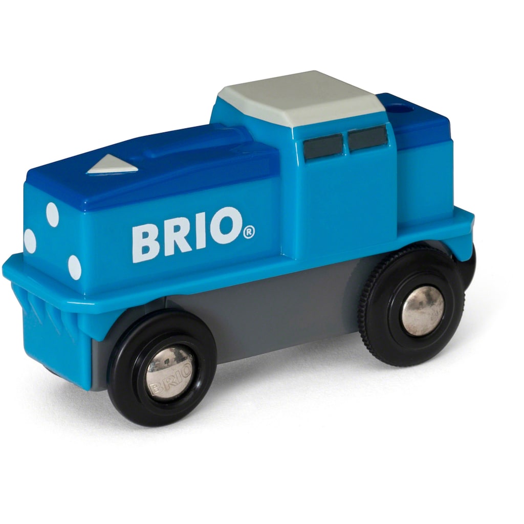 BRIO® Spielzeug-Lokomotive »BRIO® WORLD, Blaue Batterie-Frachtlok«, FSC® - schützt Wald - weltweit