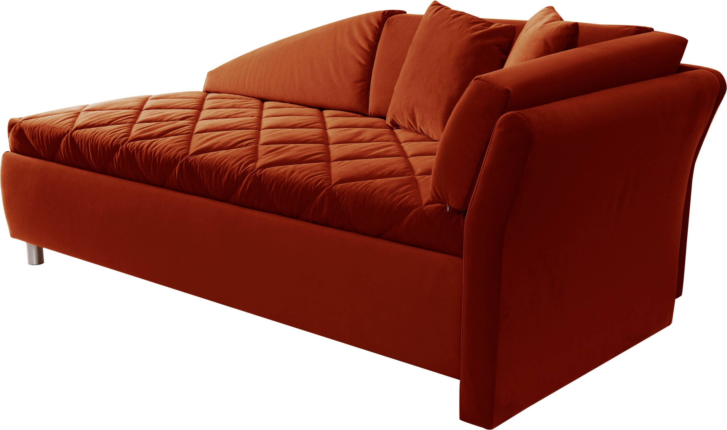 alina Schlafsofa »Lindsay«, Bettkasten, Zierkissen-Set aus: 2 Stk. 40x40cm, 1 Stk. 30x30cm