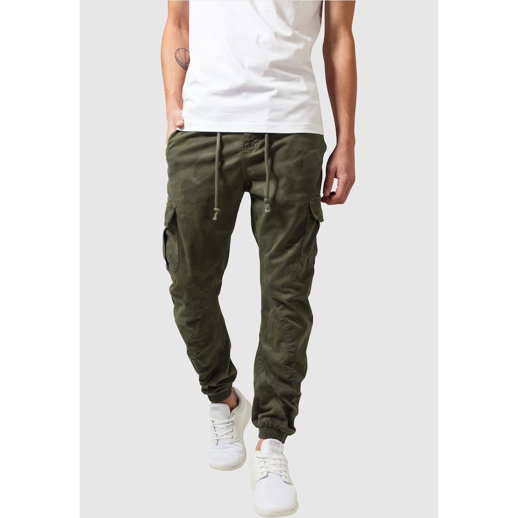 URBAN CLASSICS Cargohose »Urban Classics Herren Camo Cargo Jogging Pants«, (1 tlg.)