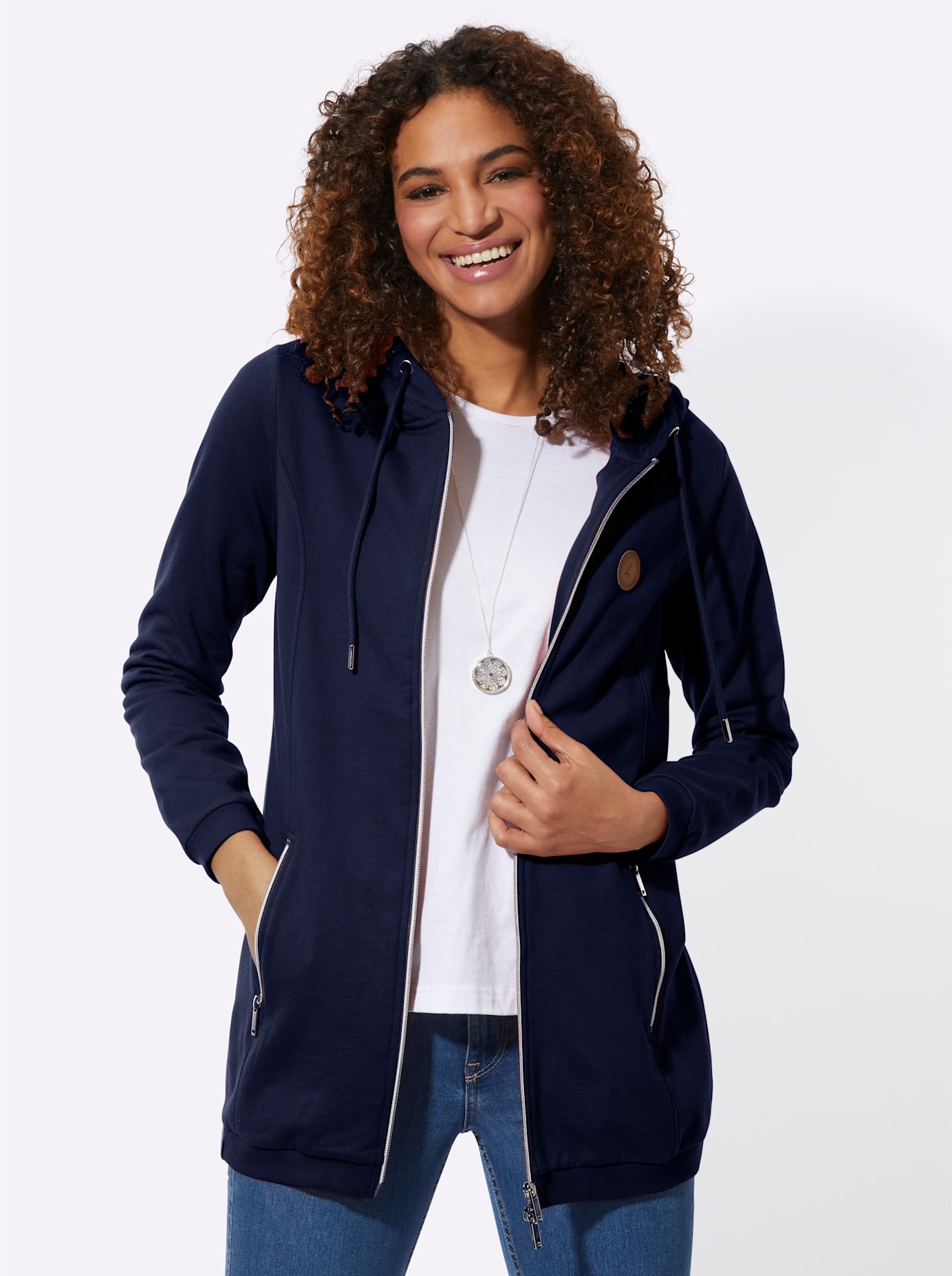 Casual Looks Shirtjacke »Sweatjacke«, (1 tlg.)