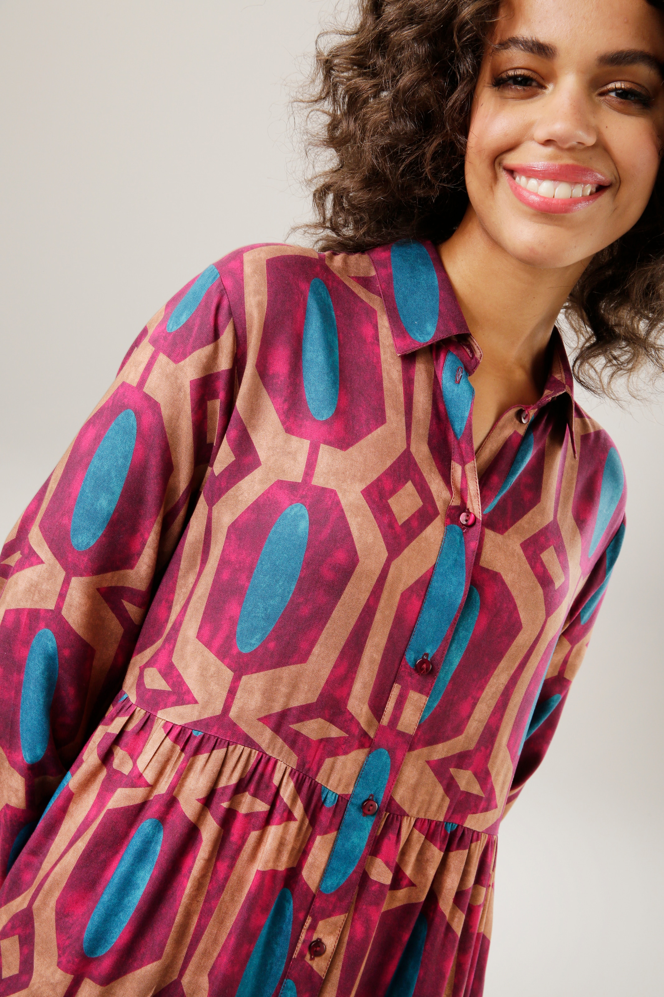 Aniston CASUAL Hemdbluse, mit Batikdruck im Retro-Stil - NEUE KOLLEKTION  kaufen | BAUR