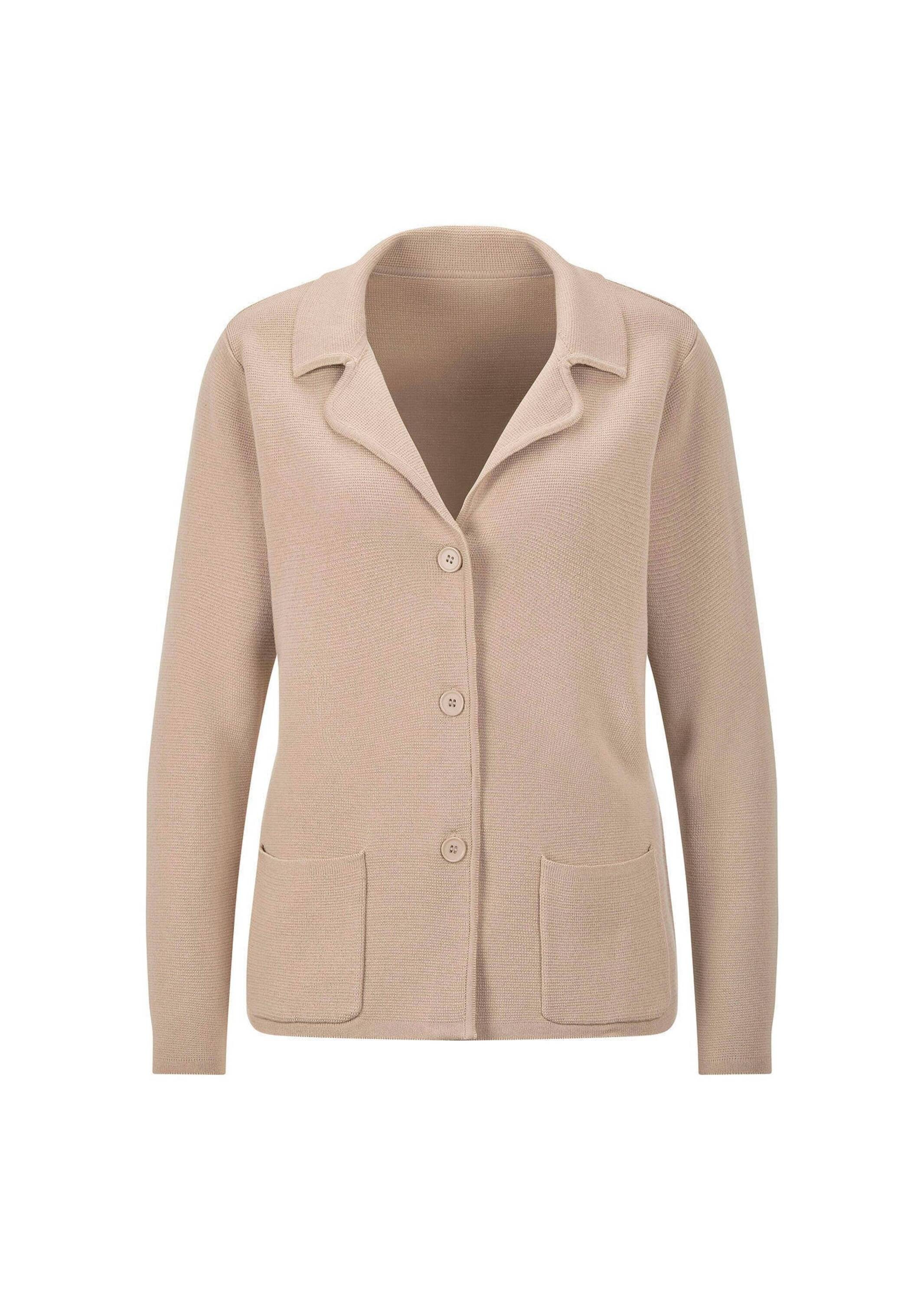GOLDNER Jackenblazer "Milano-Ripp-Blazer mit Reverskragen" figurschmeichelender Schnitt