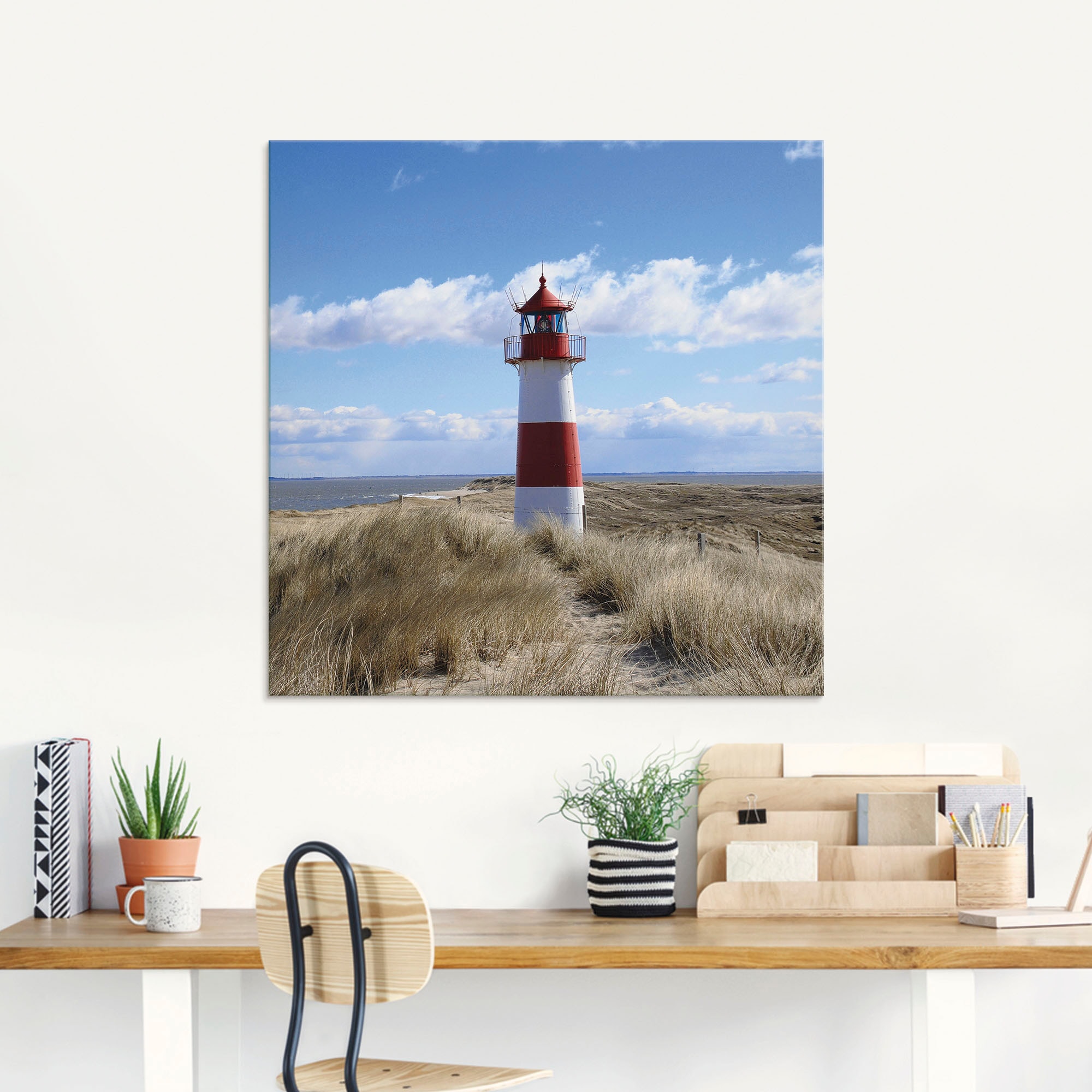 Artland Glasbild "Leuchtturm Sylt" Gebäude 1 Stk. tlg. in verschiedenen Grö günstig online kaufen
