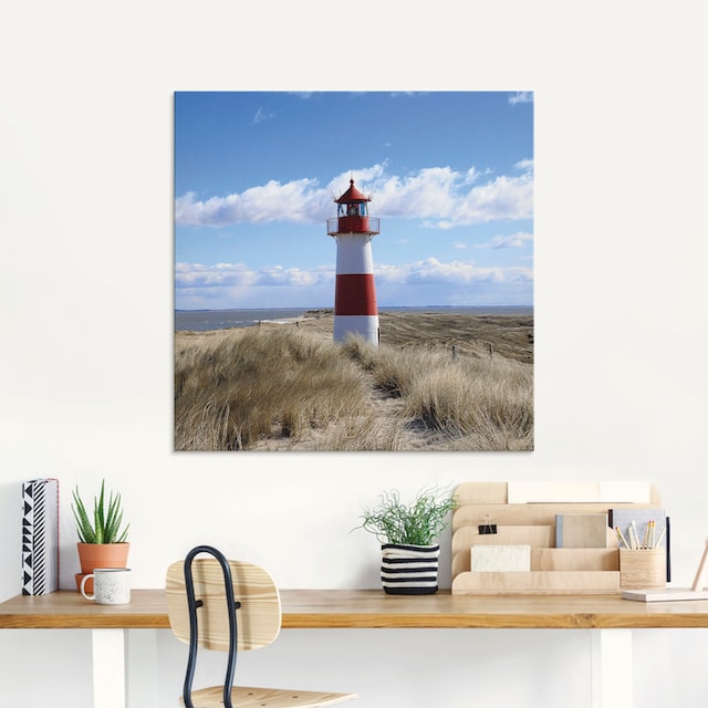 Artland Glasbild »Leuchtturm Sylt«, Gebäude, (1 St.), in verschiedenen  Größen kaufen | BAUR