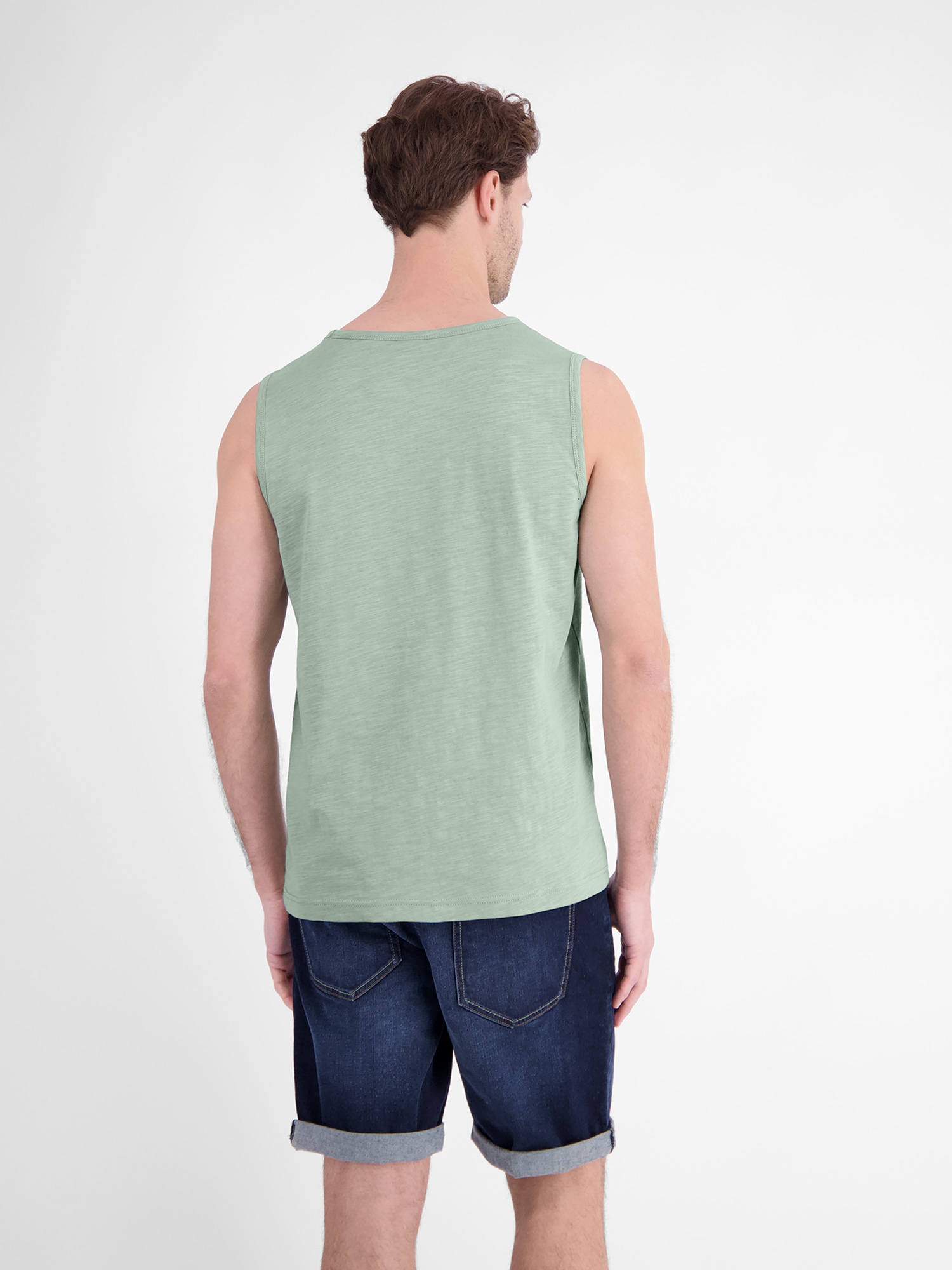 LERROS Muskelshirt »Luftiges Tanktop aus Baumwolle mit trendigem Slogan-Print«
