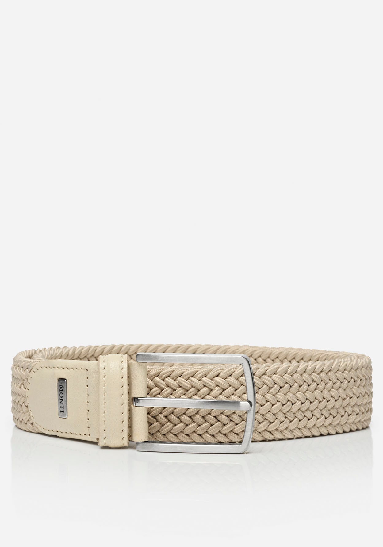 MONTI Ledergürtel "HAMBURG", 3,5 cm breit, Elastischer Flechtgürtel, Casual günstig online kaufen