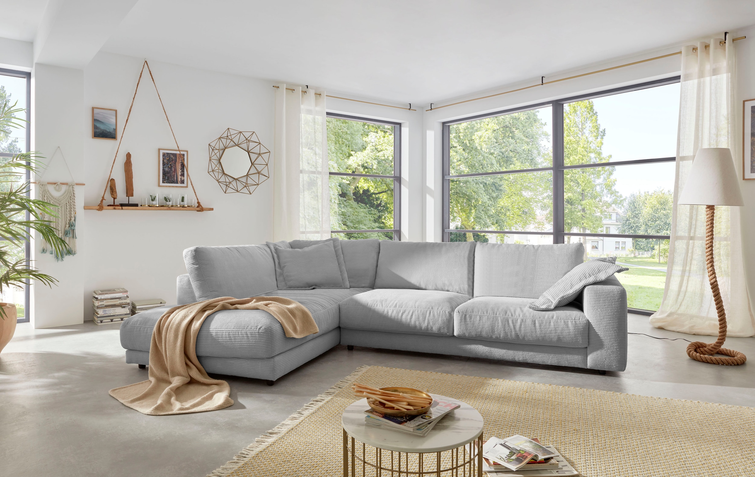 Home affaire Ecksofa "Enisa XXL B/T/H: 325/224/85 cm L-Form" Kuschelig, gem günstig online kaufen