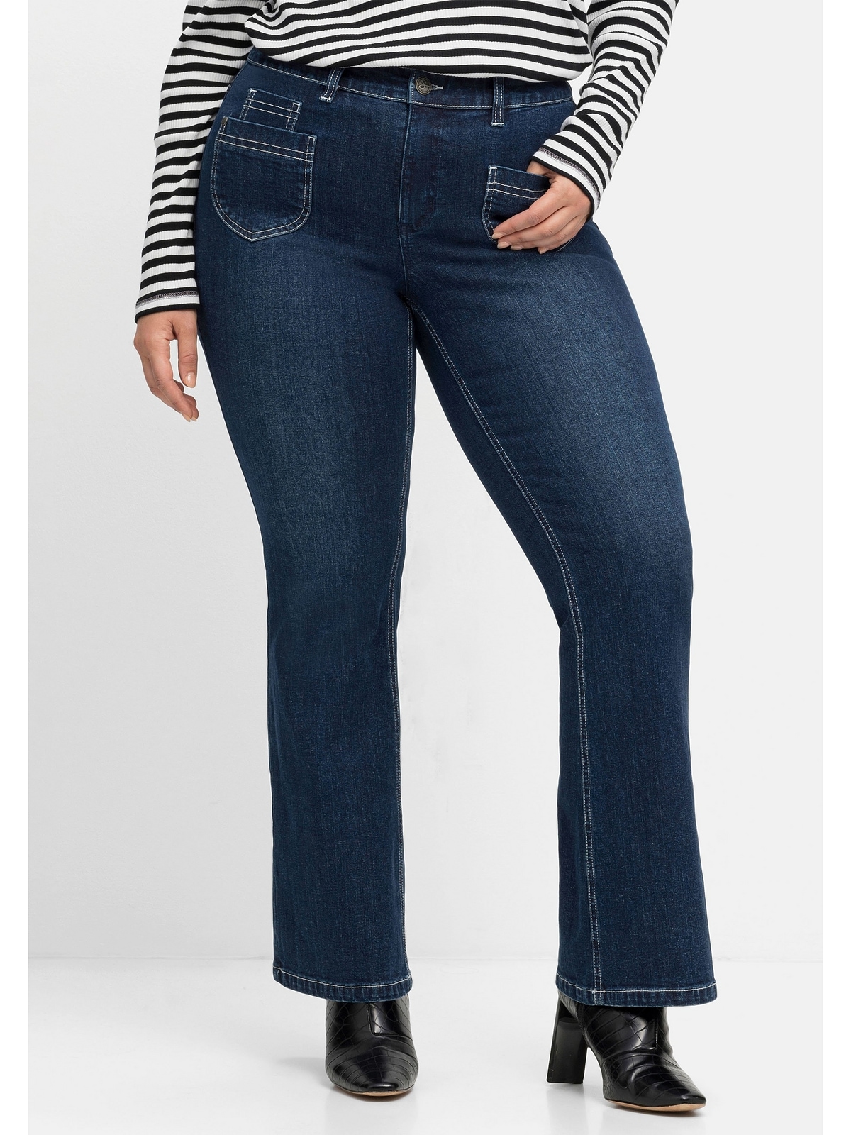 Sheego Bootcut-Jeans in Five-Pocket-Form »Große bestellen | BAUR für Größen«