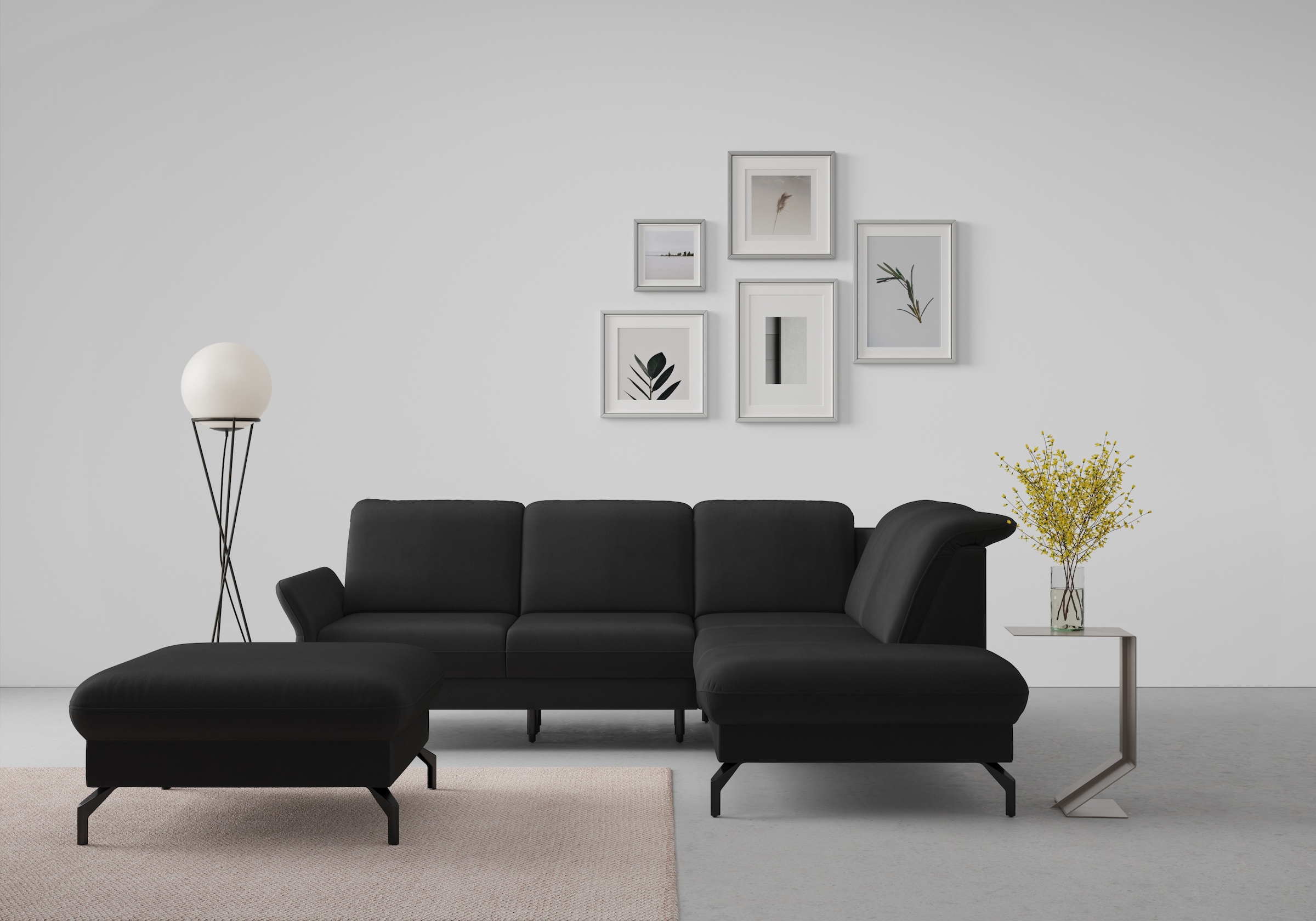 sit&more Ecksofa "Fashion L-Form" wahlweise mit Kopfteilverstellung und Vorziehsitz, motorisch
