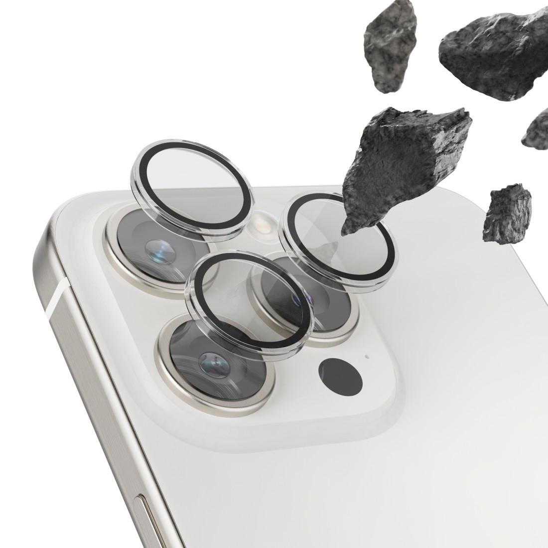 Hama Kameraschutzglas »Kameraschutz für iPhone 13 Pro/Pro Max (Panzerglas 9H, 3 Einzellinsen)«, für iPhone 13 Pro/13 Pro Max, stoßfest, kratzfest, robust
