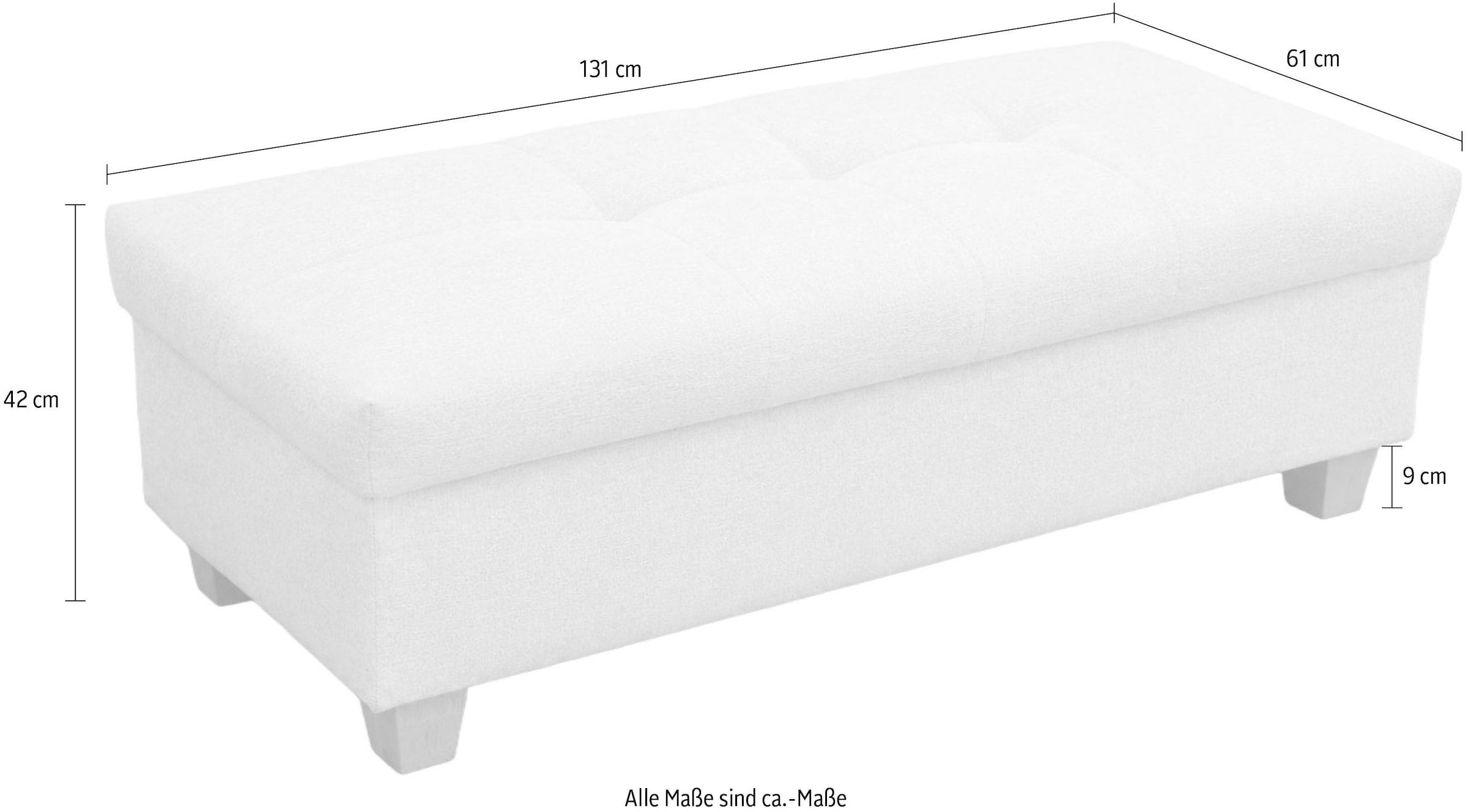 OTTO home Hocker »Egedal« Polsterhocker Egedal mit Staufach, passend zum Sofa
