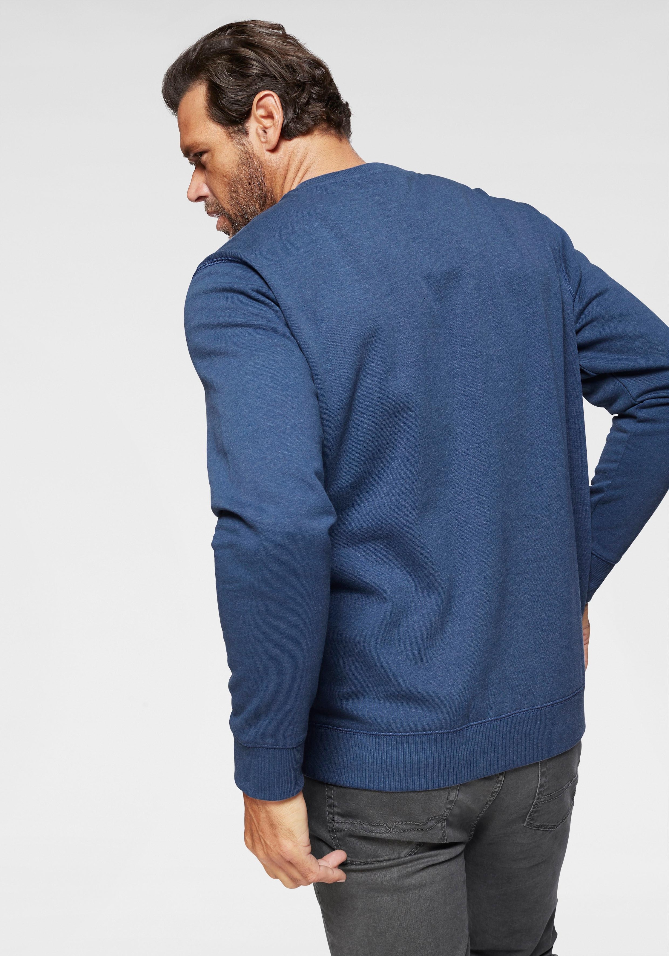 Man's World Sweatshirt, Langarm, Basic-Stil, unifarben, Rundhalsausschnitt