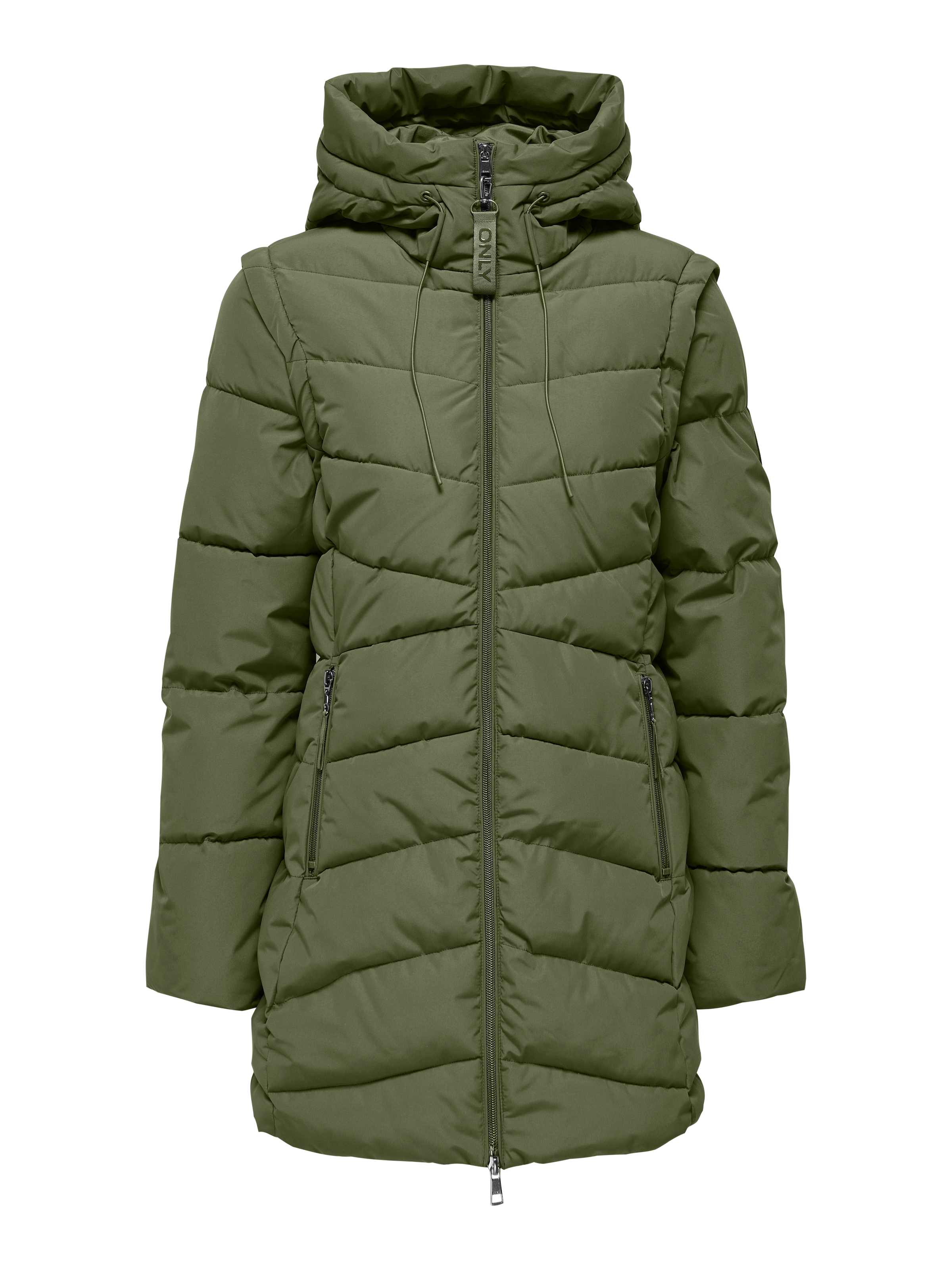 ONLY Steppmantel »ONLDOYLE 2-1 PUFFER COAT CC OTW« Kunstfaser, auch als Steppweste tragbar