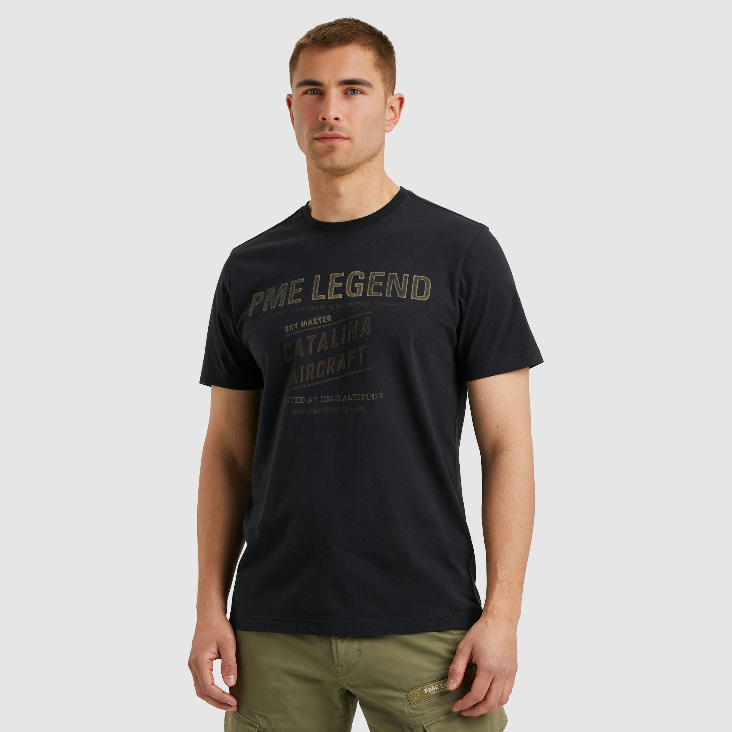 PME LEGEND T-Shirt "Short sleeve r-neck single jersey", mit Logo-Print günstig online kaufen