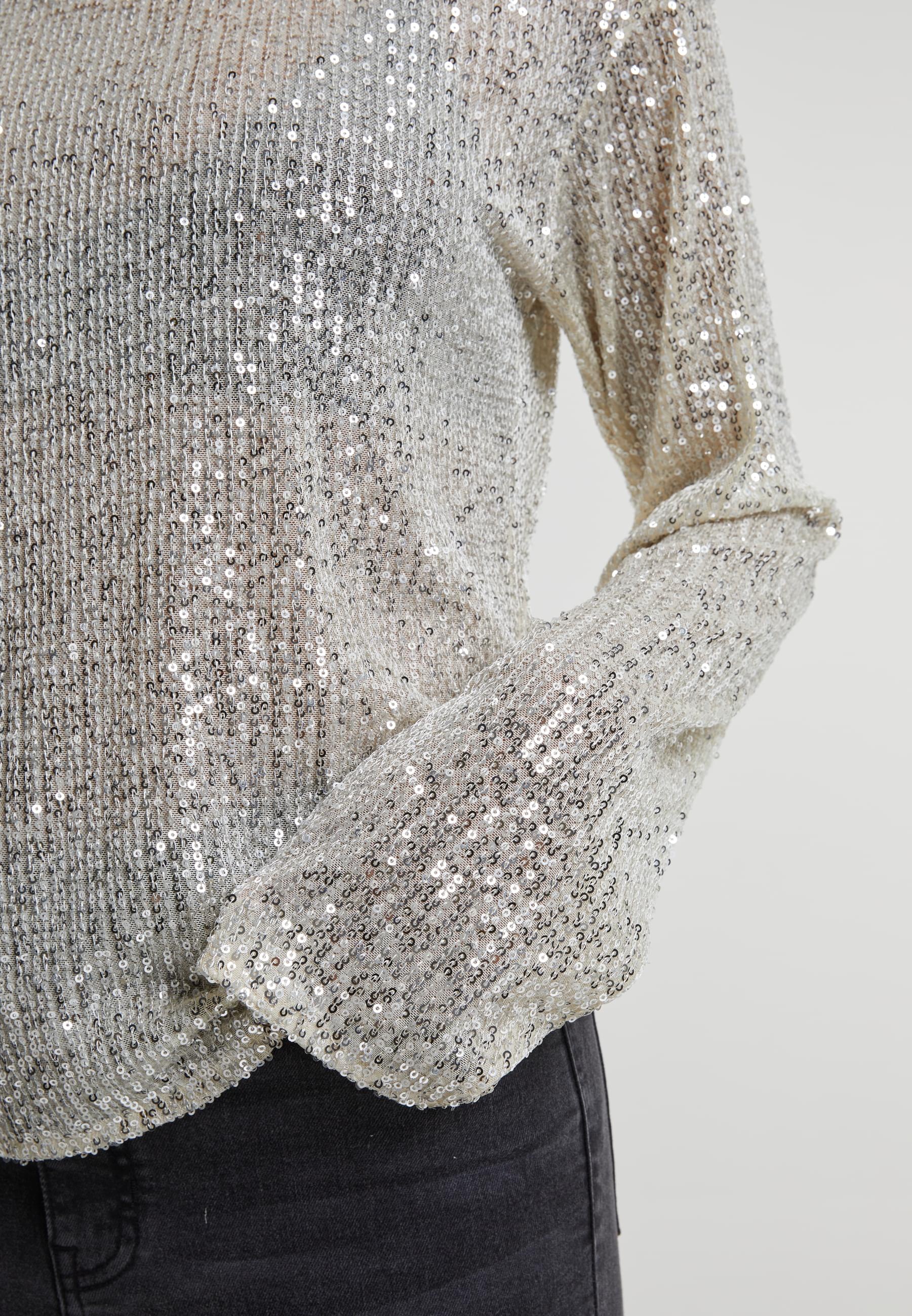 URBAN CLASSICS Longsleeve »Urban Classics Ladies Sequins Longsleeve«, (1 tlg.)