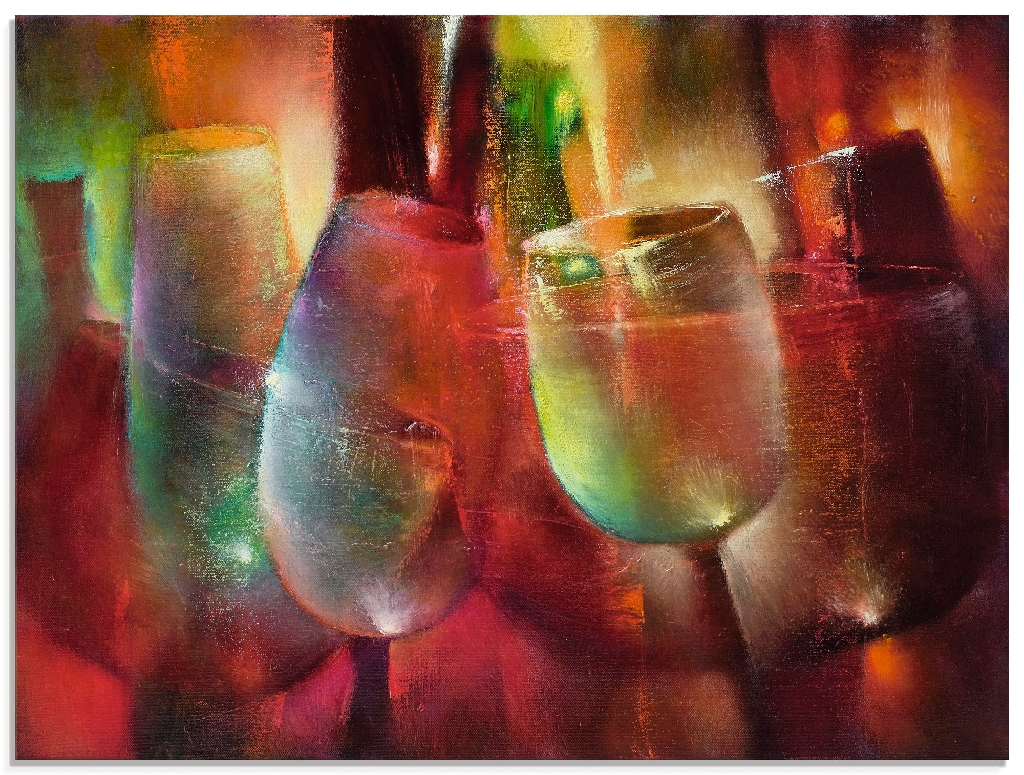 Artland Glasbild "Zu später Stunde II", Getränke, (1 St.), in verschiedenen Größen