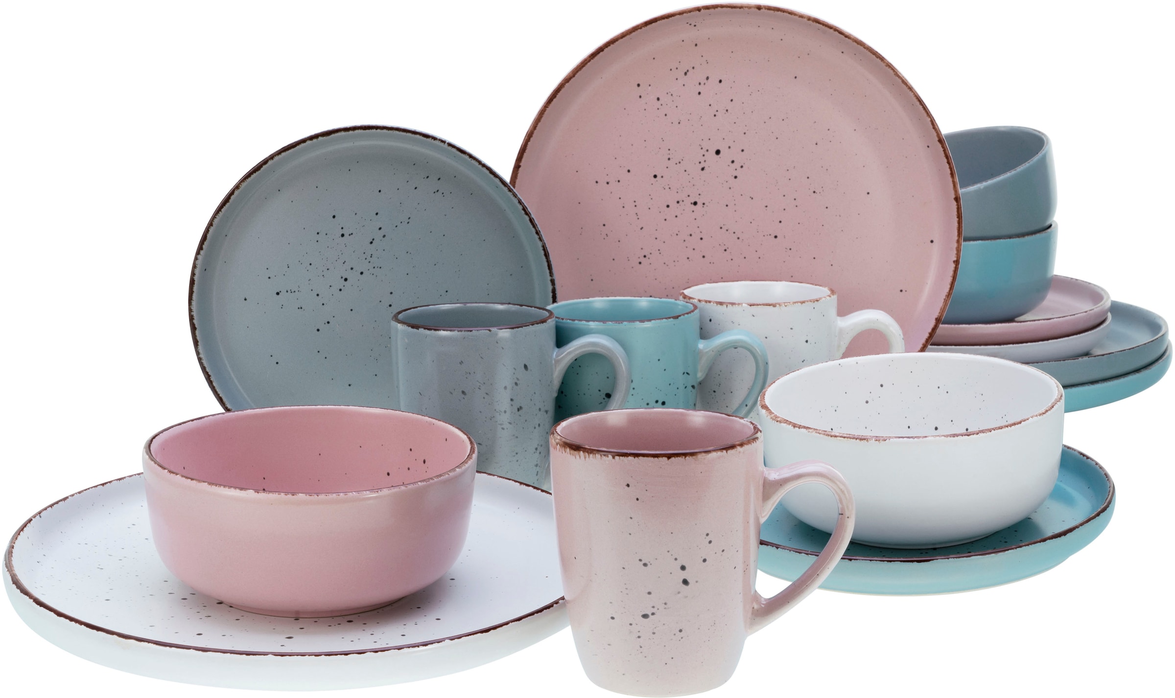 CreaTable Kombiservice "Geschirr-Set Modern Fashion" Service, unregelmäßige günstig online kaufen