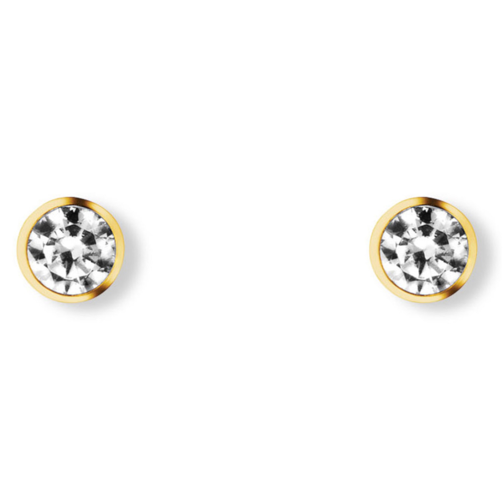 Paar Ohrhänger ONE ELEMENT "Zirkonia Zarge Ohrringe Ohrstecker aus 333 Gelbgold", gold, Ohrringe, Damen, Damen, Gelbgold 333 Gold, Gelbgold 333, Gold, Schlicht & schön – dezente Eleganz für jeden Tag