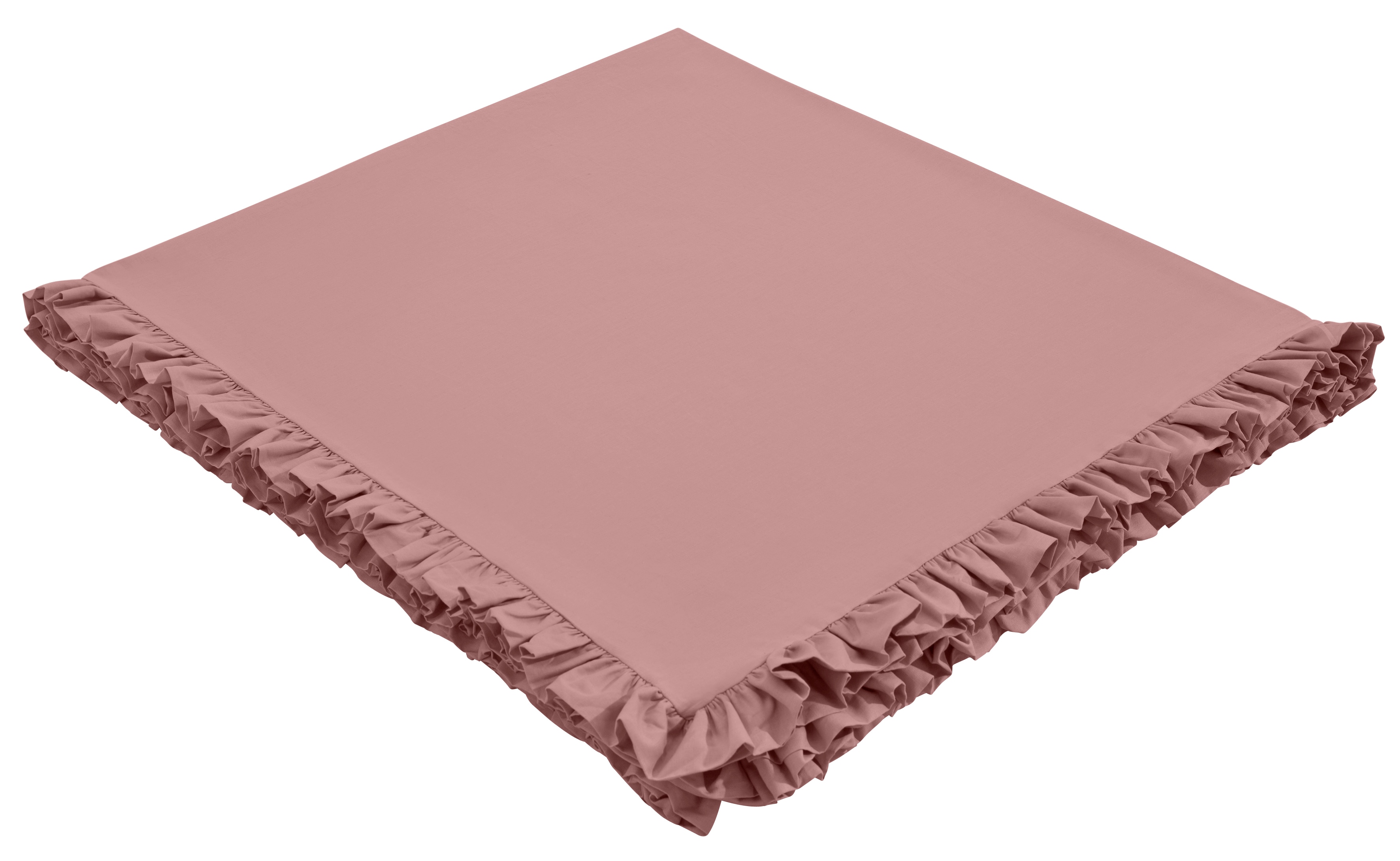 OTTO home Tagesdecke "Violetta, leichter Überwurf mit Rüschen, ohne Füllung" mit Volants, 100% Baumwolle, auch als Tischdecke verwendbar