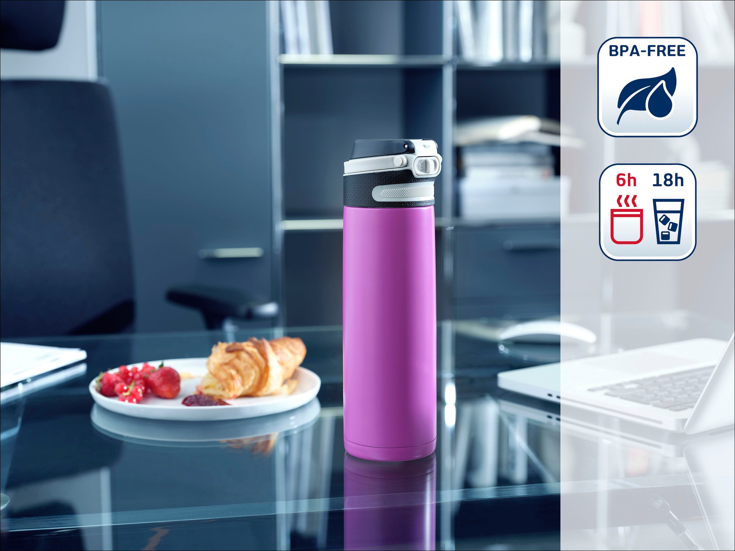 Leifheit Thermoflasche »Flip«, 600 ml