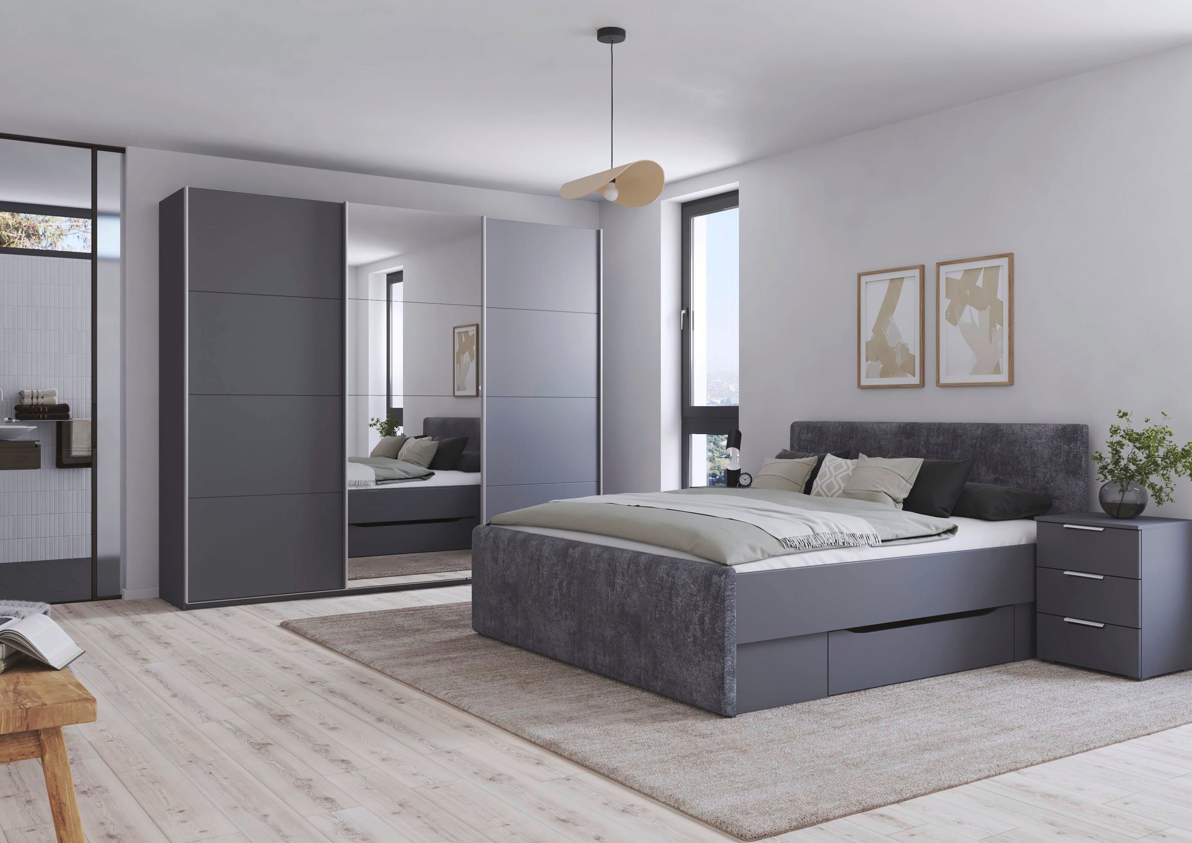 OTTO home Schwebetürenschrank "Kleiderschrank Schrank Schlafzimmerschrank G günstig online kaufen