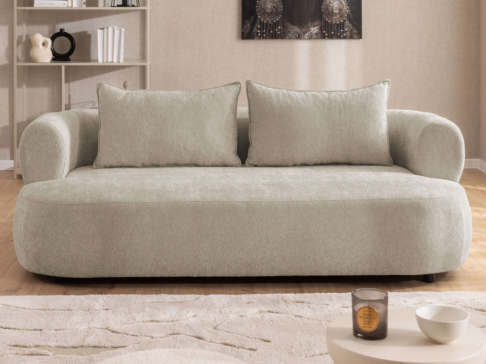 Thumbnail - Home affaire 3-Sitzer "LUSSAC 3-Sitzer Design-Sofa mit Zierkissen, Maße B/T/H: 202/123/78 cm" hoher Sitzkomfort und mode...