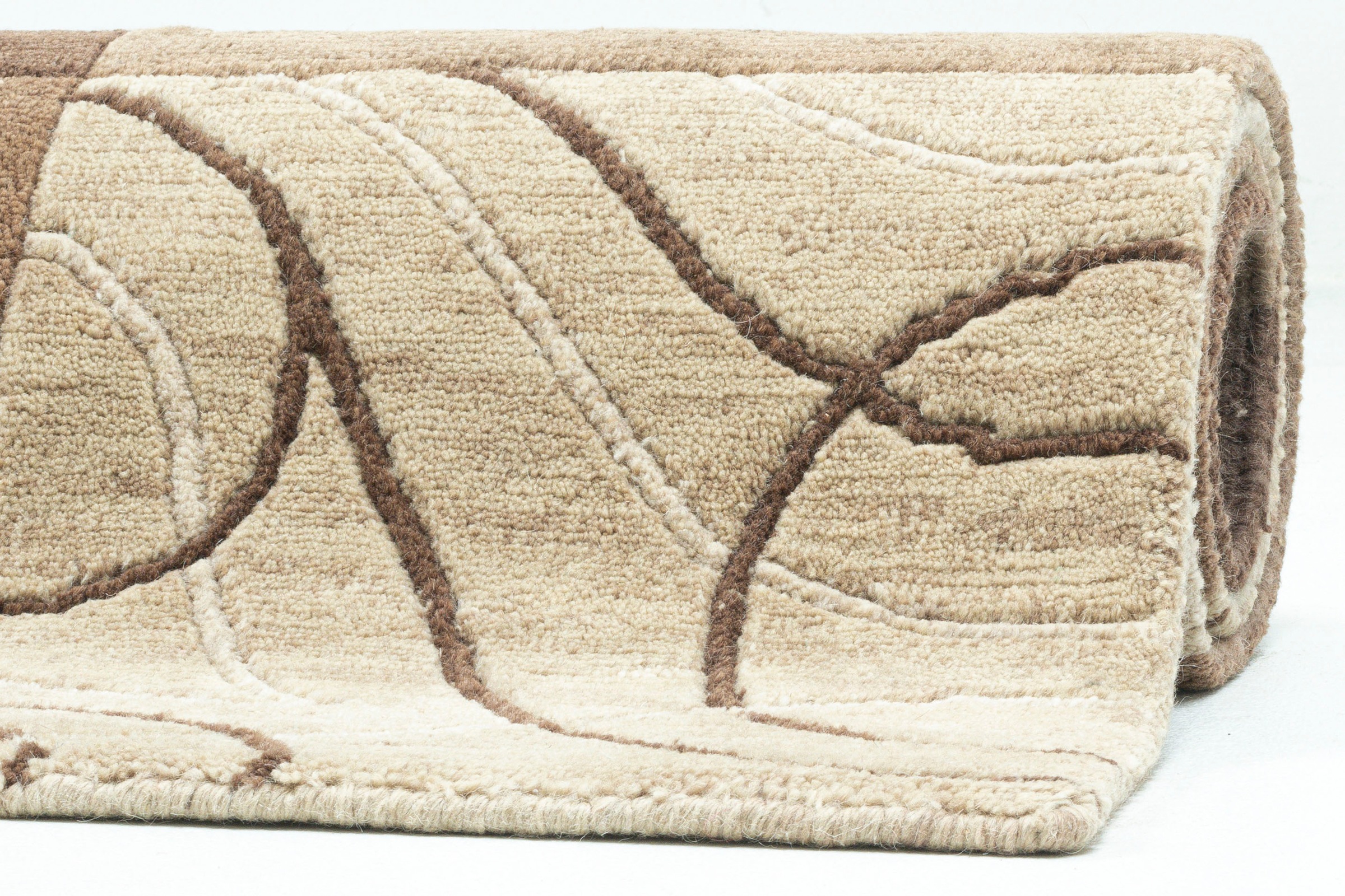 THEKO Wollteppich »Domas 4028«, rechteckig, Kurzflor, reine Wolle, handgeknüpft, modernes Patchwork Design