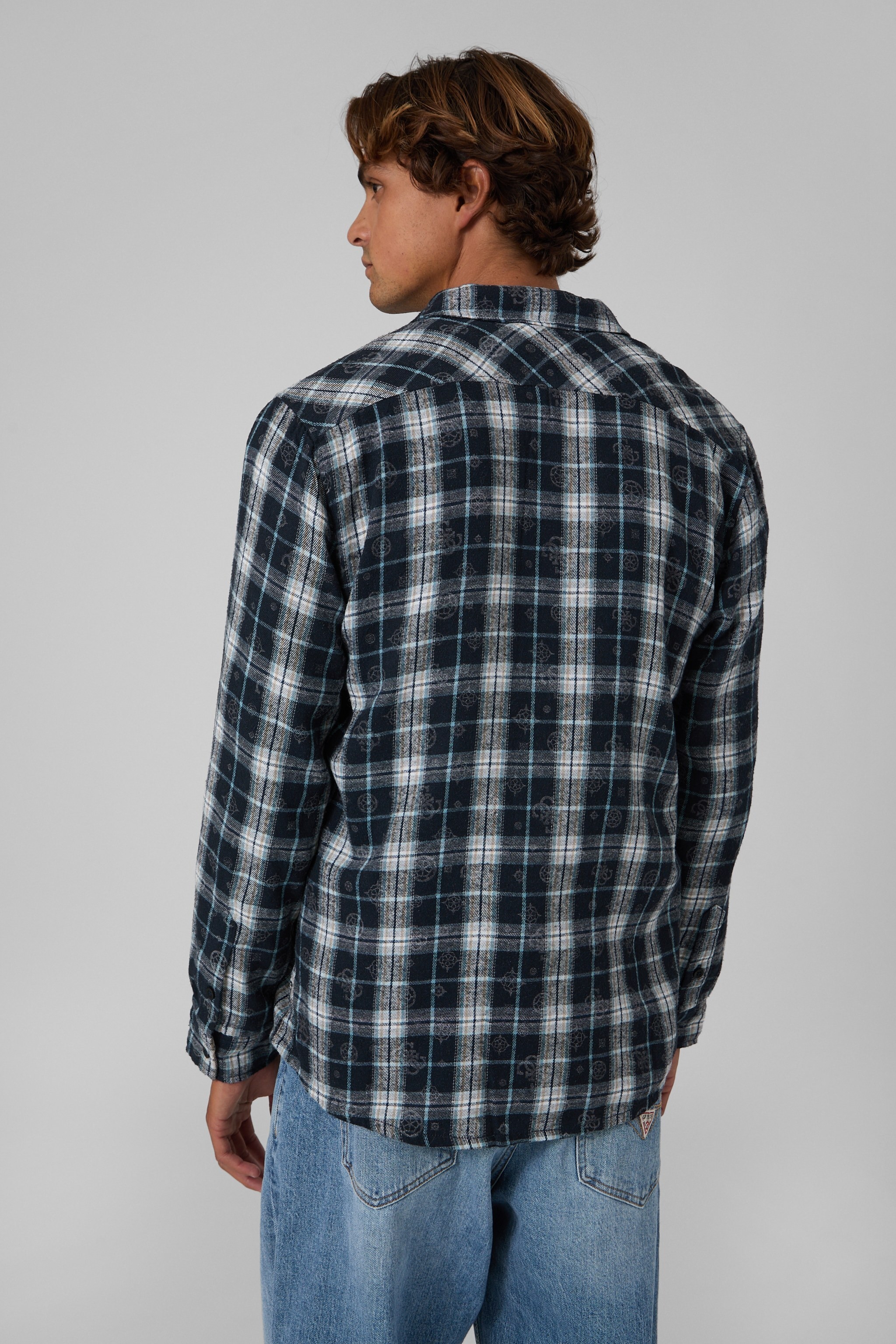 Guess Langarmhemd »OCEAN COAST PLAID« Kentkragen, reine Baumwolle, gewebtes Karo Design