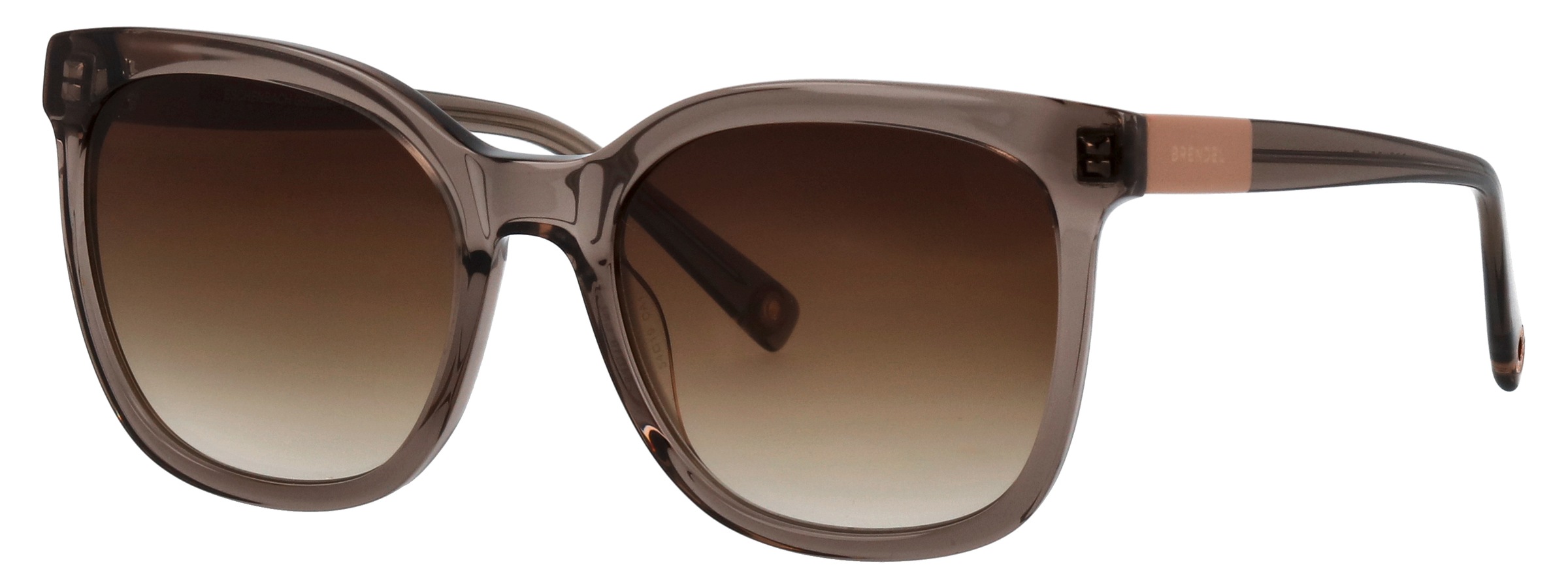 Sonnenbrille BRENDEL EYEWEAR, transparent (braun transparent), leicht transparent, Sonnenbrillen Sonnenbrille, Form Karree/Eckig, farbigen Akzenten am Bügel, adc uv 400