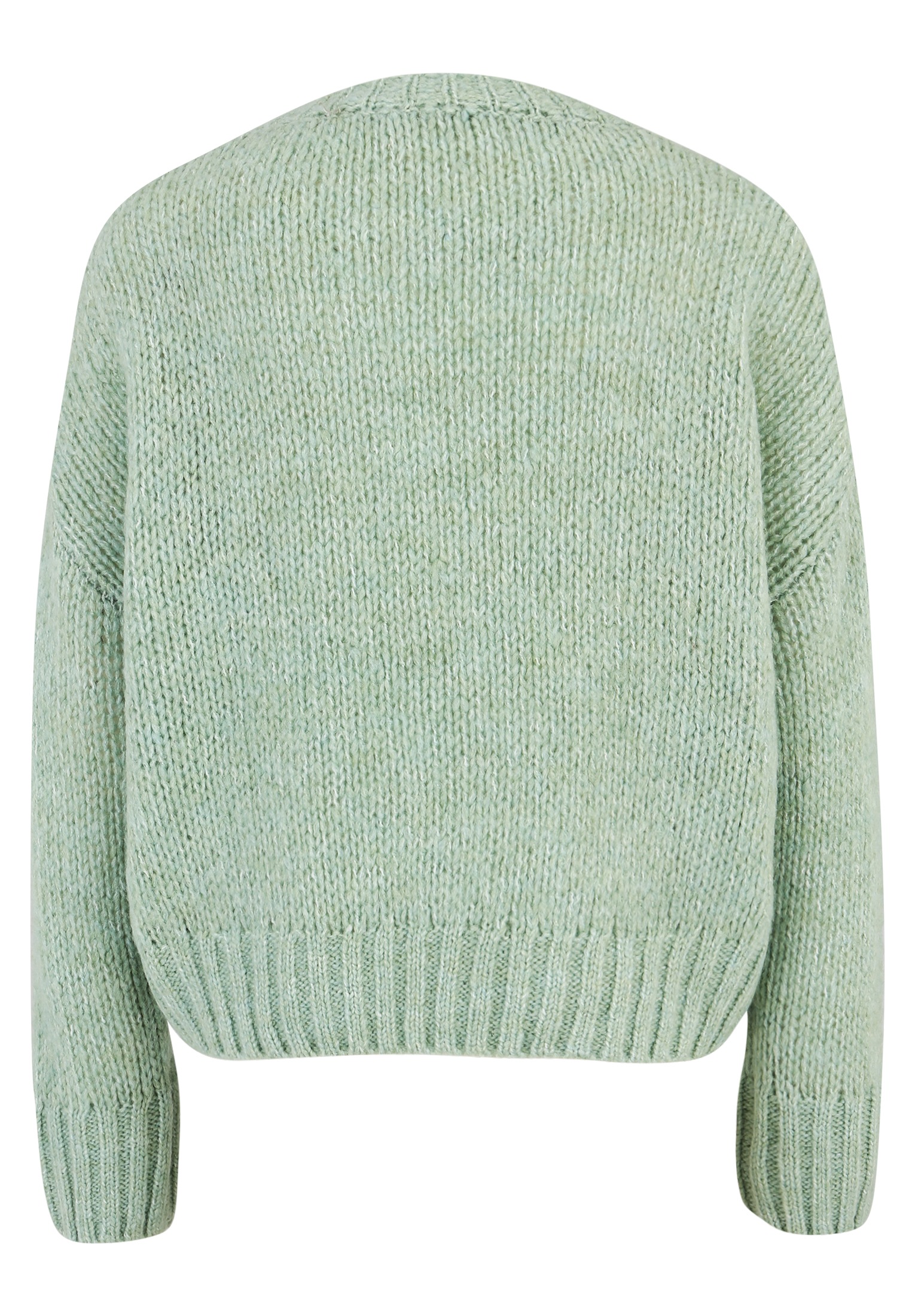 Thumbnail - Cartoon Strickpullover "Damen Basic-Pullover mit Rundhalsausschnitt" 1 Stk. tlg. Rippbündchen