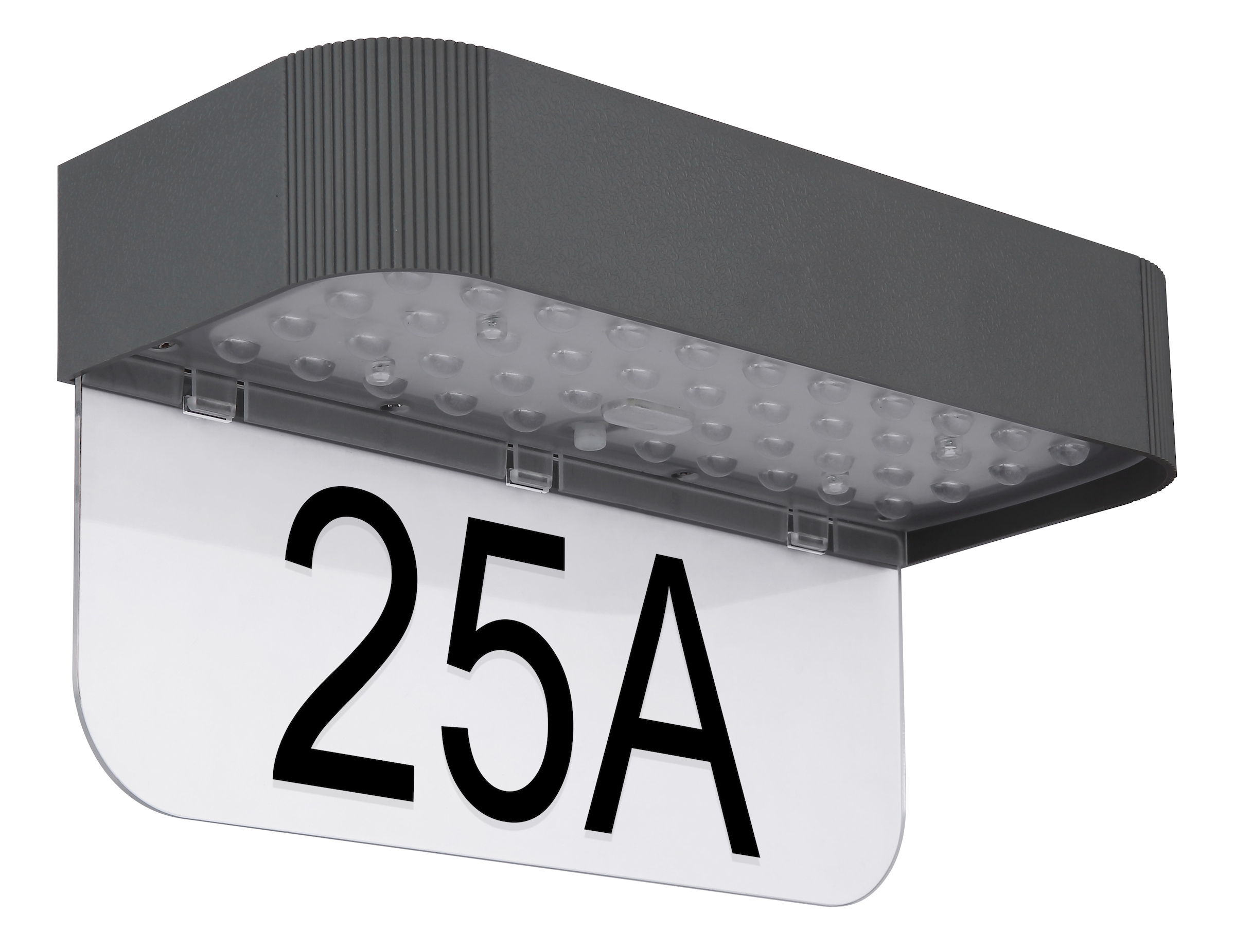 GLOBO LIGHTING LED Solarleuchte »SOLARLEUCHTE KUNSTSTOFF GRAU, 1XLED-Modul« LED-Modul 1 Stk. Warmweiß Solarleuchte grau matt mit Sensor, IP54, 3 Leuchtstufen, Akku