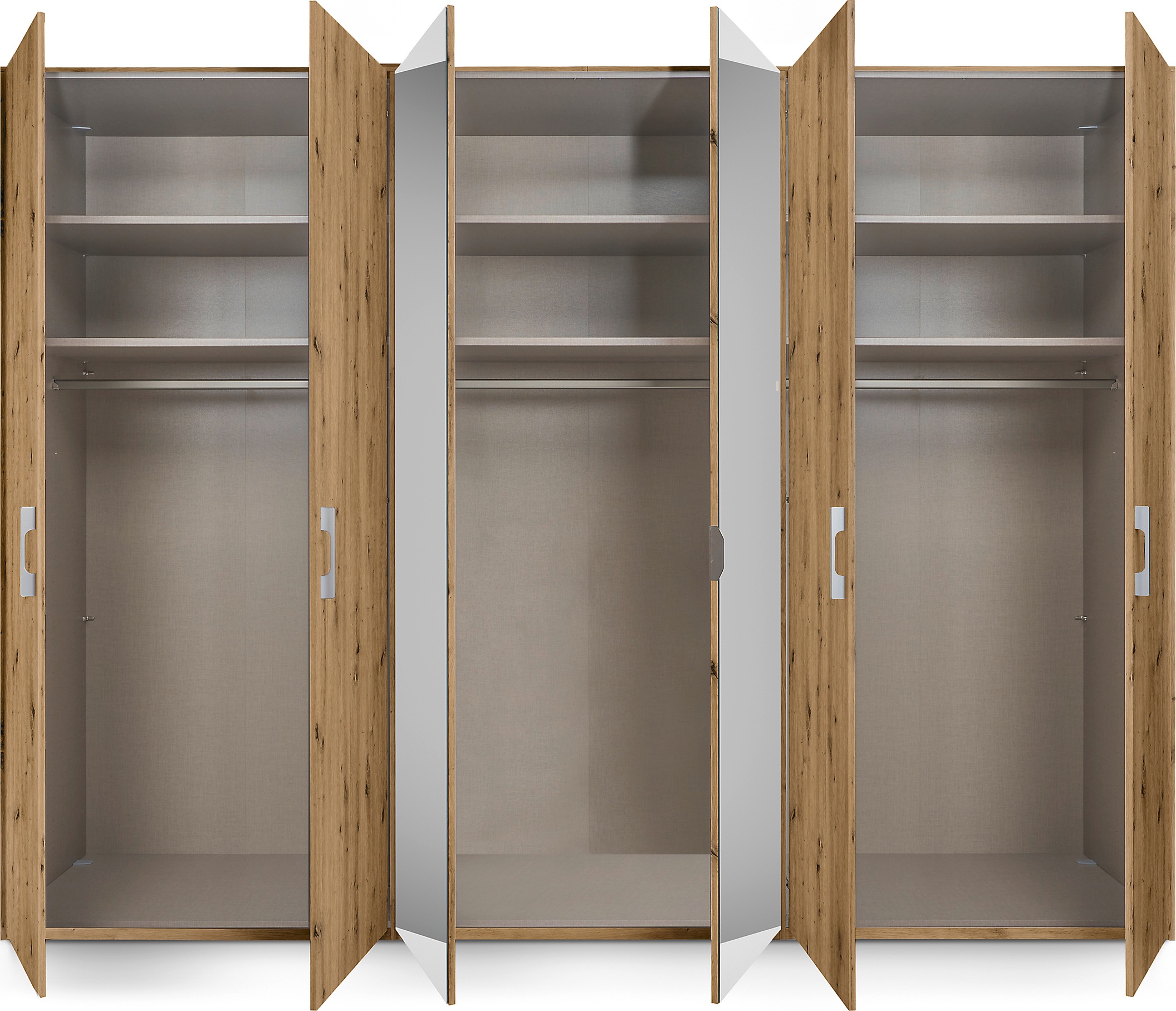 set one by Musterring Drehtürenschrank »Henderson«, mit Spiegel, in 2 Breiten, inkl. Fachböden und Kleiderstangen