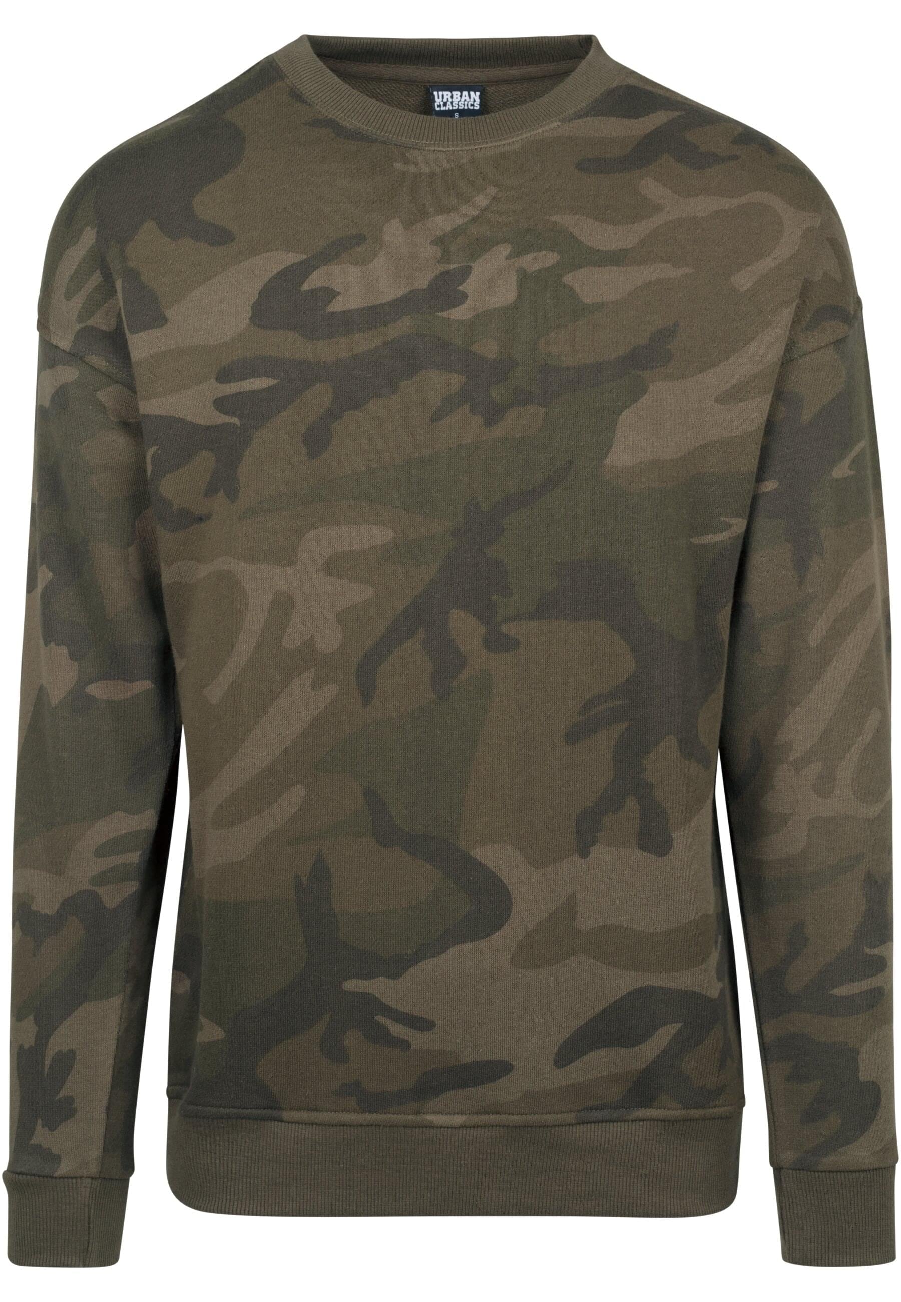 URBAN CLASSICS Rundhalspullover "Urban Classics Herren Camo Crewneck"