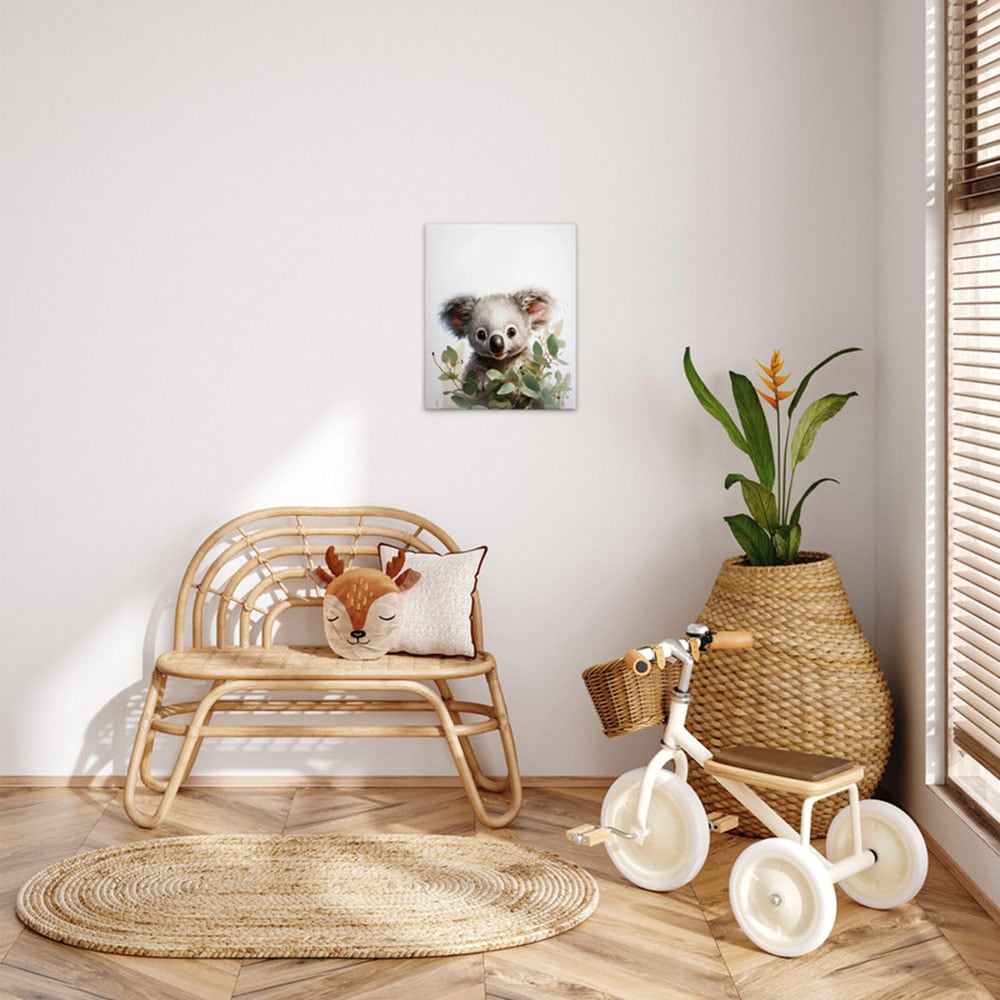 A.S. Création Leinwandbild "Baby Koala - Wandbild Weiß Grün Grau Keilrahmen günstig online kaufen