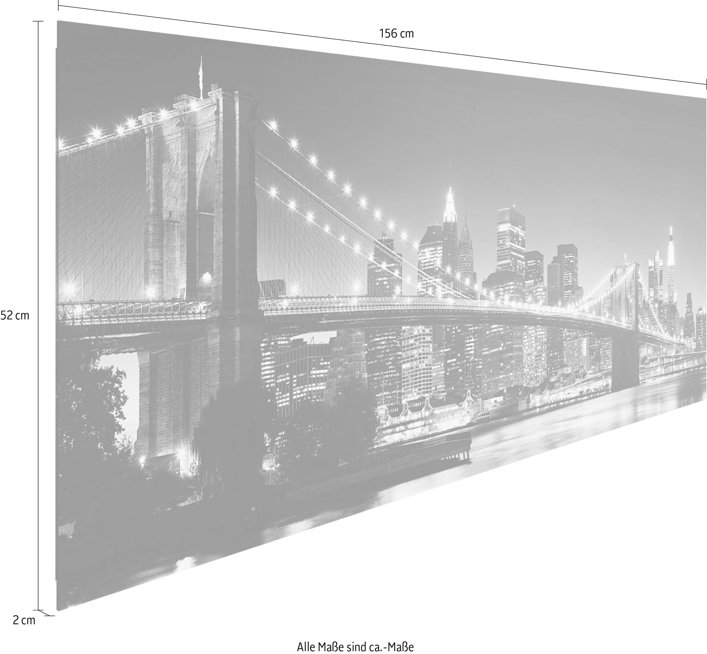 Reinders! Holzbild »Deco Panel 52x156 New York - brooklyn bridge«