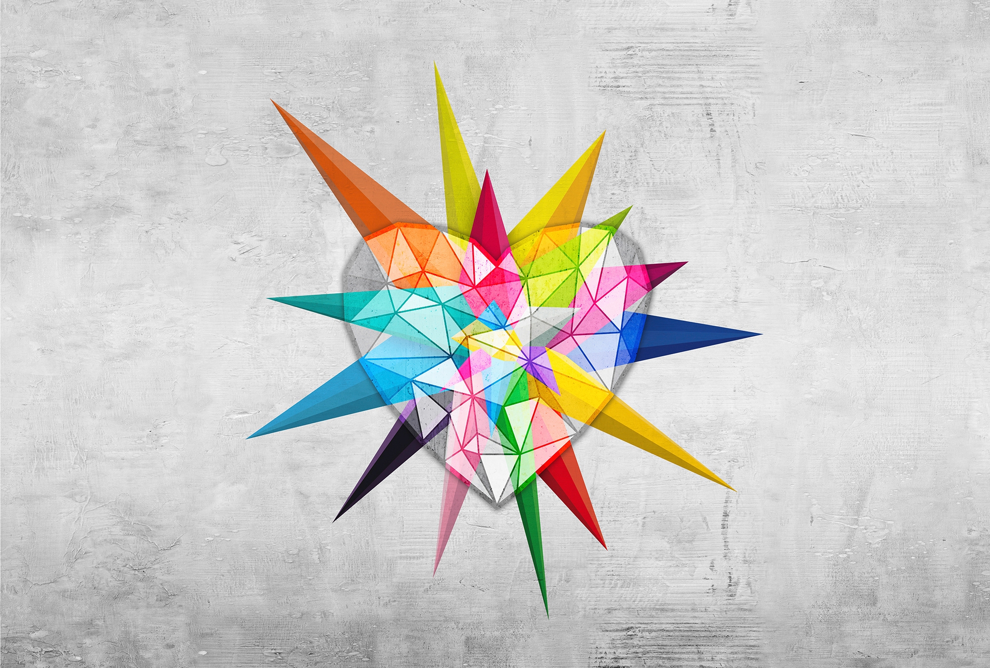 Architects Paper Fototapete "Atelier 47 Heart Star 2" 3D-Optik glatt Vlies, Wand, Schräge, Decke