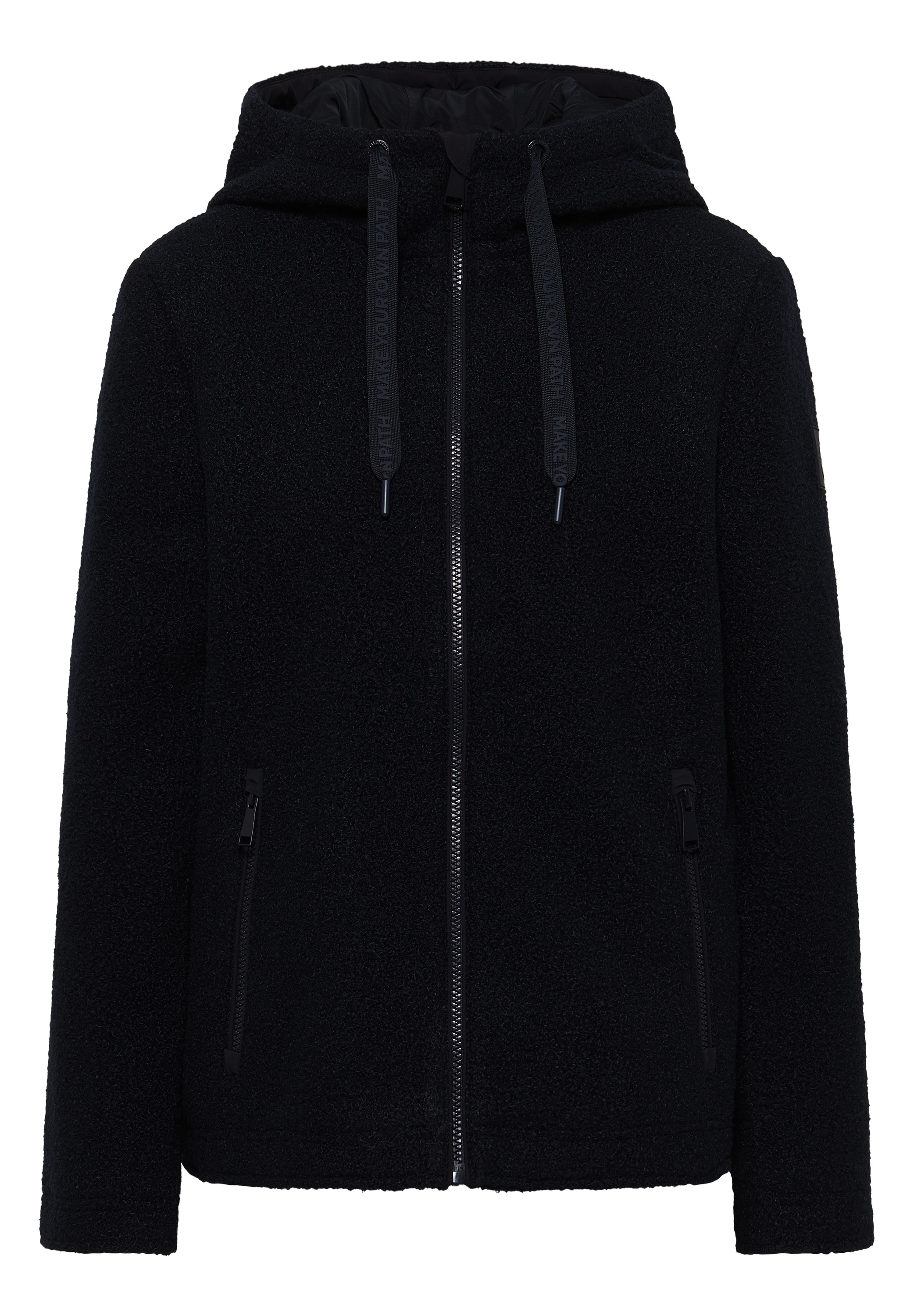 Cecil Fellimitatjacke, mit Kapuze, mit Kapuze mit Tunnelzugband