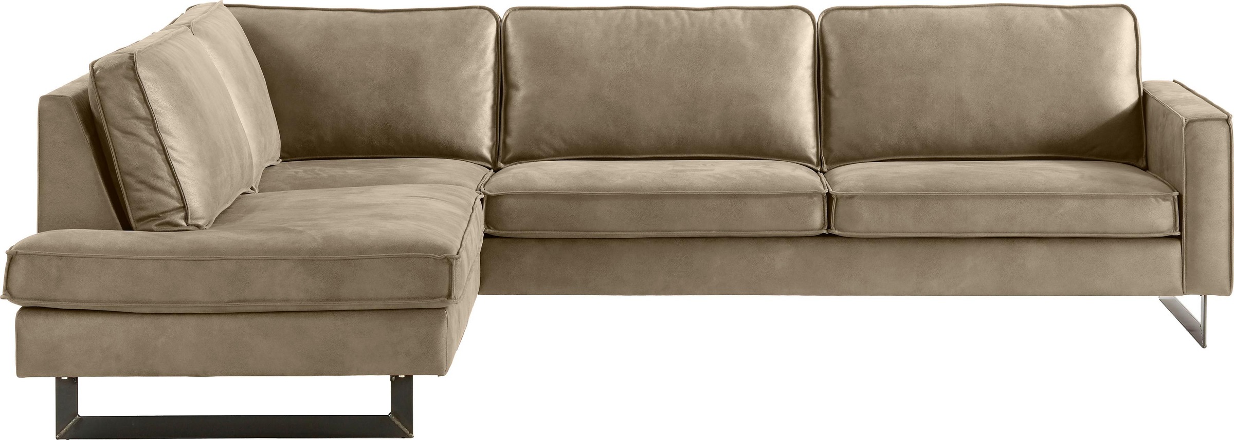 Places of Style Ecksofa "Pinto, 290 cm, Cord, Chenille, Lederoptik, Ottoman günstig online kaufen