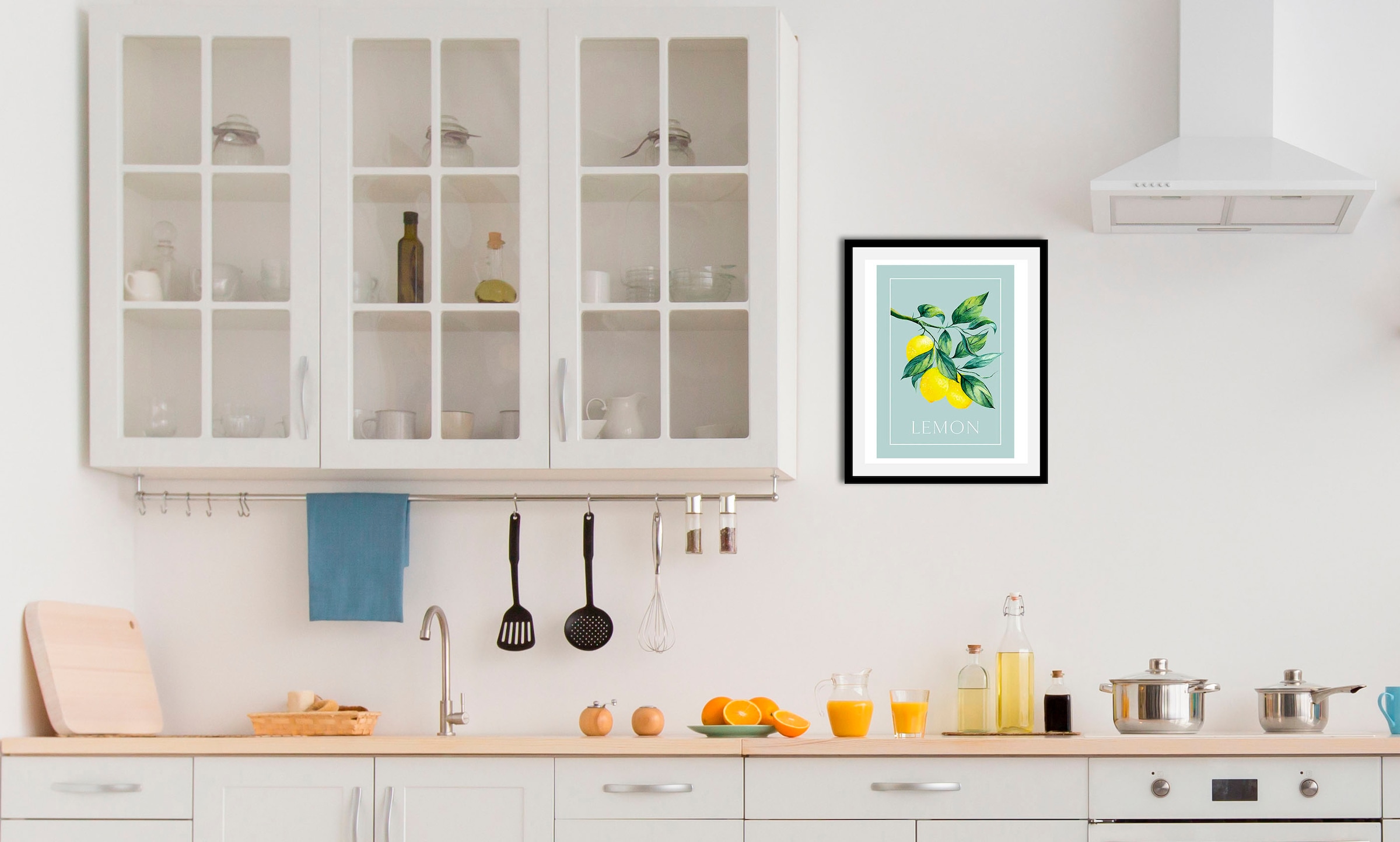 queence Bild mit Rahmen "oder Poster, Lemon - Zitronenzweig", Obst-Obst Bil günstig online kaufen